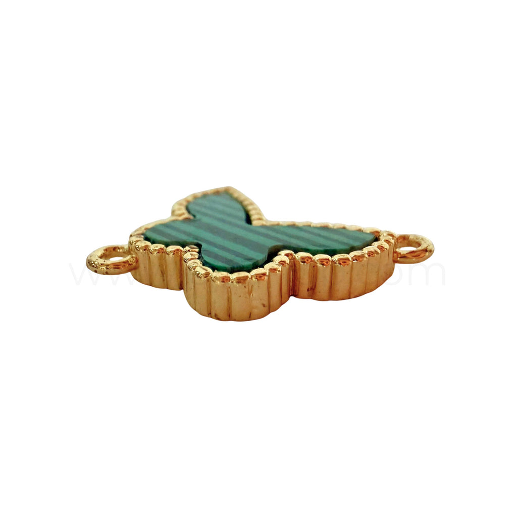 Butterfly Connector Malachite 16mmx21mm