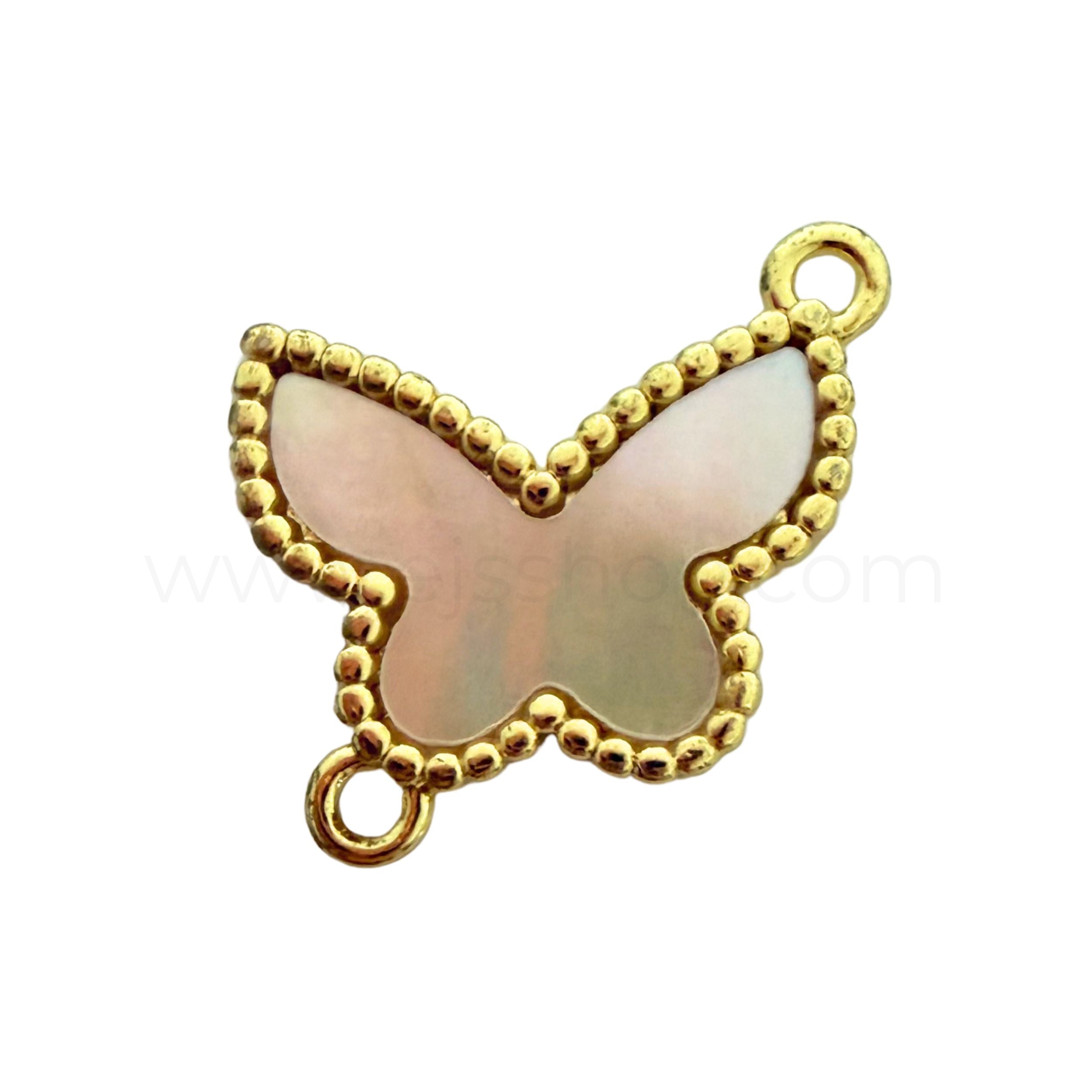 Butterfly Connector Mother of Pearl Shell 16mmx21mm