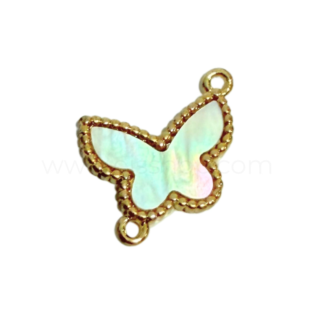 Butterfly Connector Mother of Pearl Shell 16mmx21mm