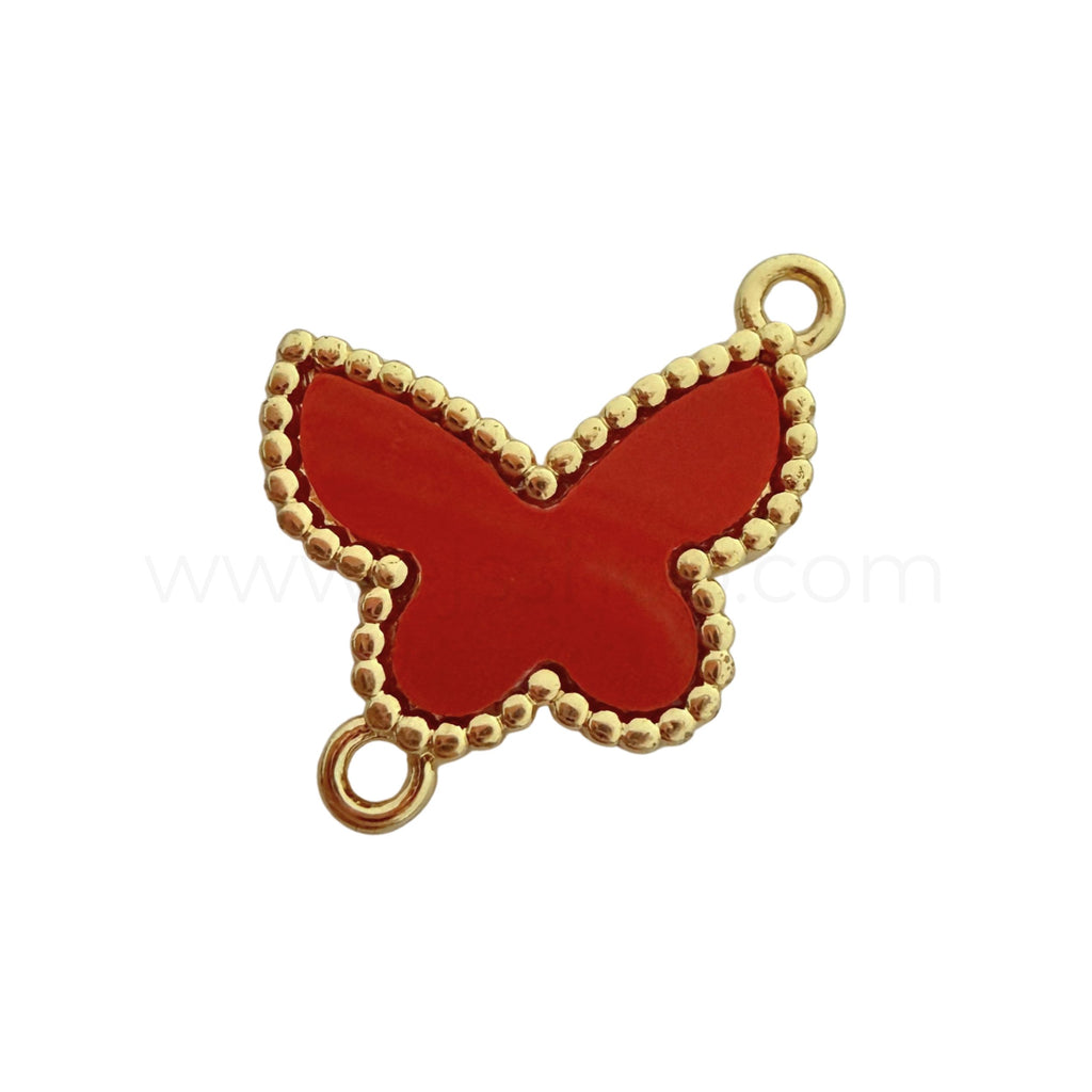 Butterfly Connector Red Agate 16mmx21mm