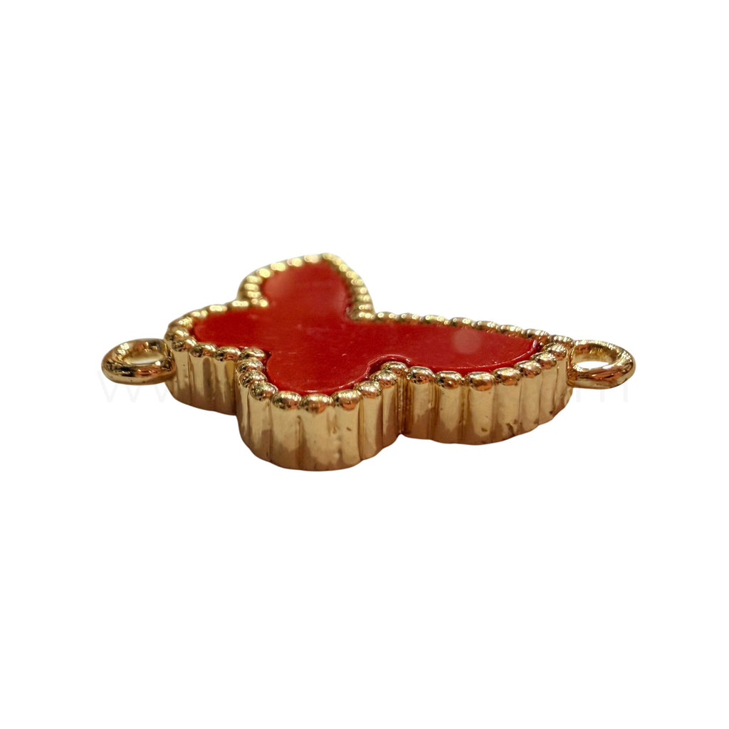 Butterfly Connector Red Agate 16mmx21mm