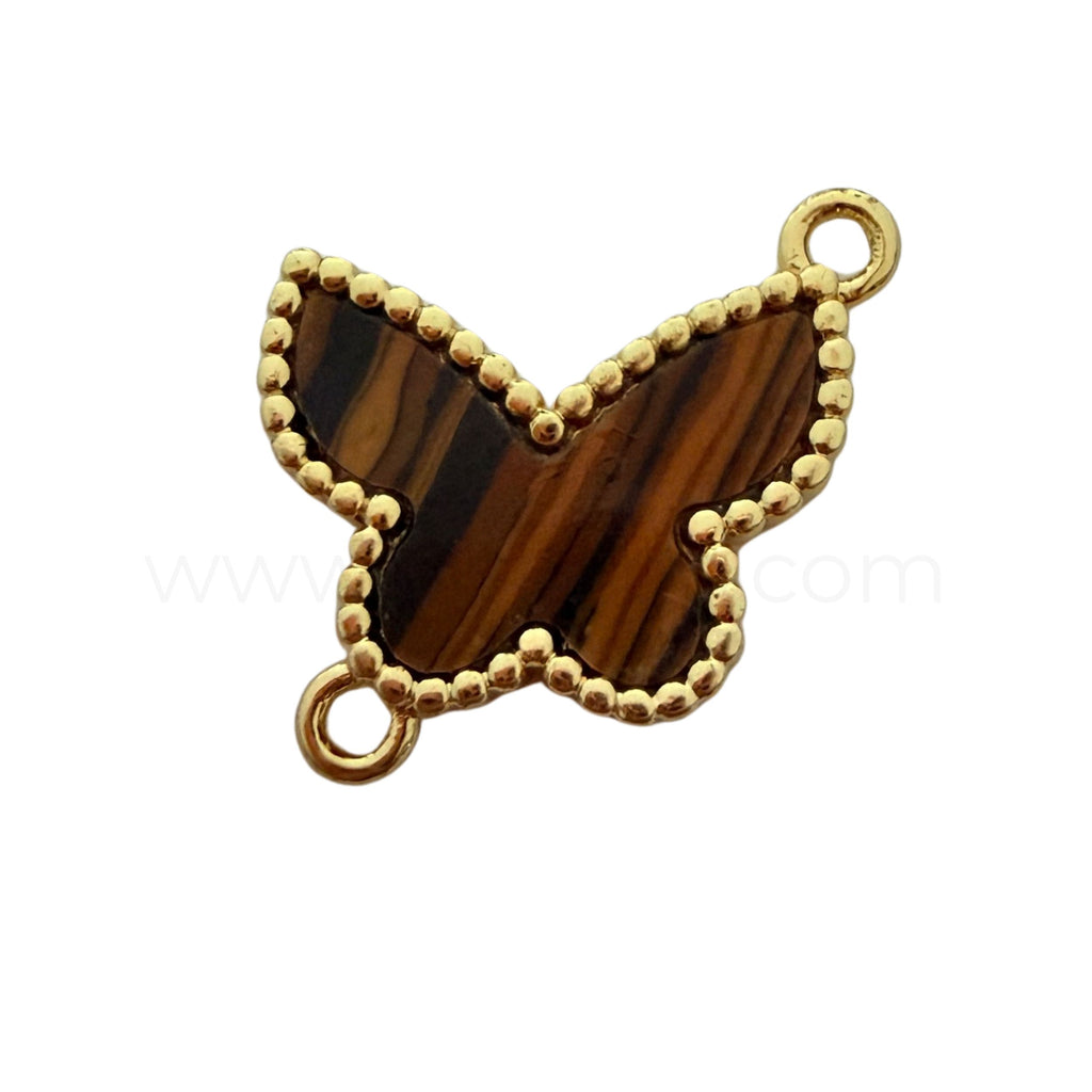 Butterfly Connector Tiger Eye 16mmx21mm