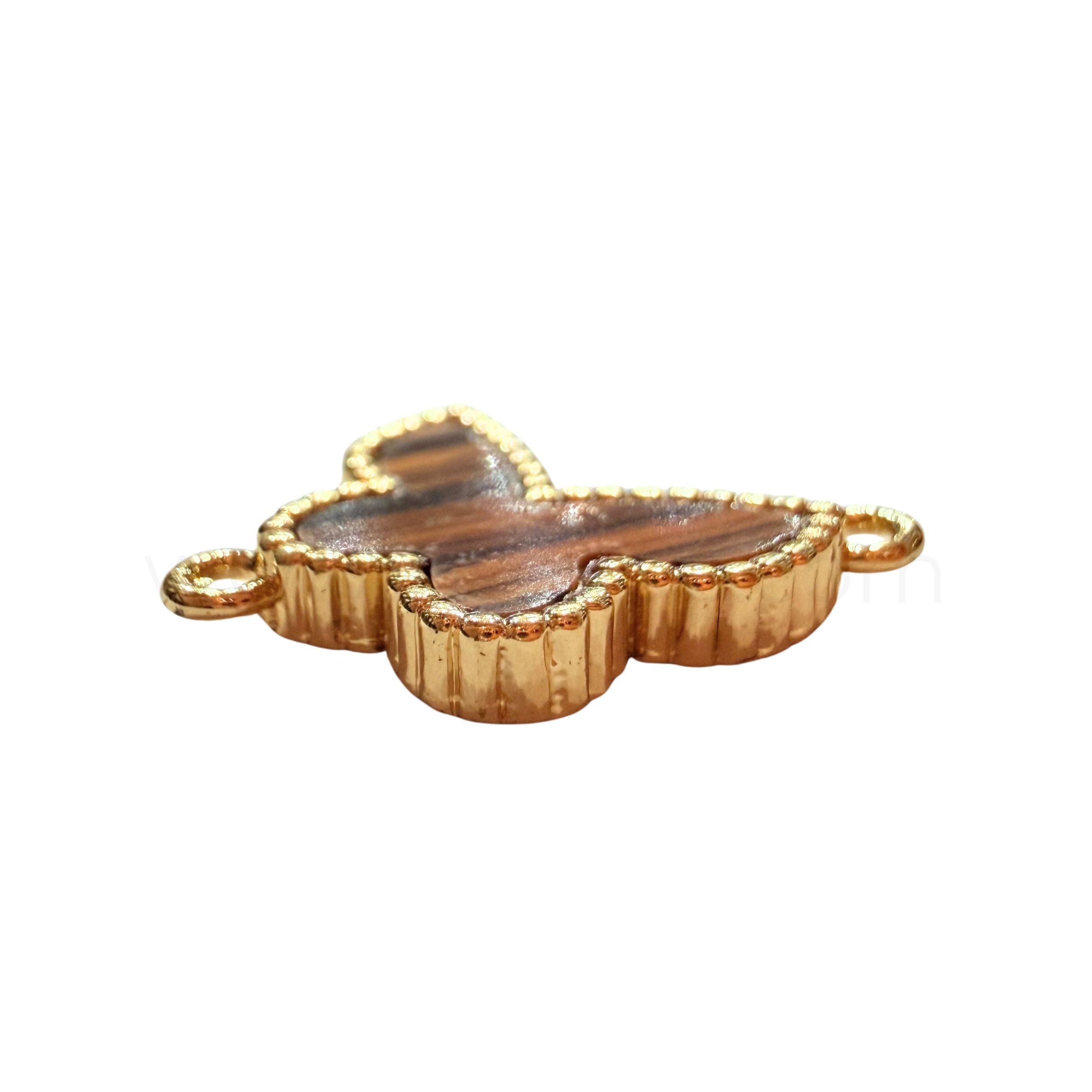 Butterfly Connector Tiger Eye 16mmx21mm