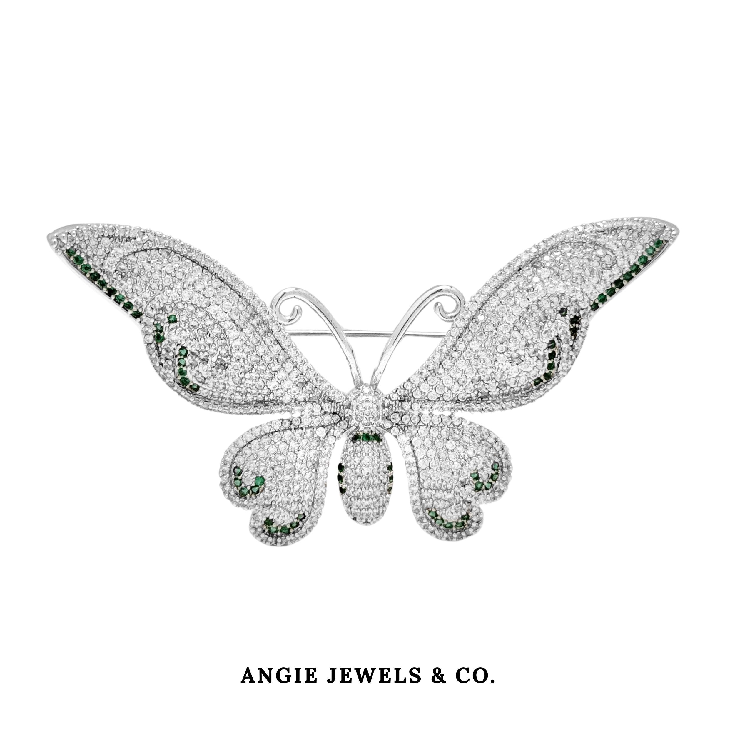 Butterfly Green Brooch