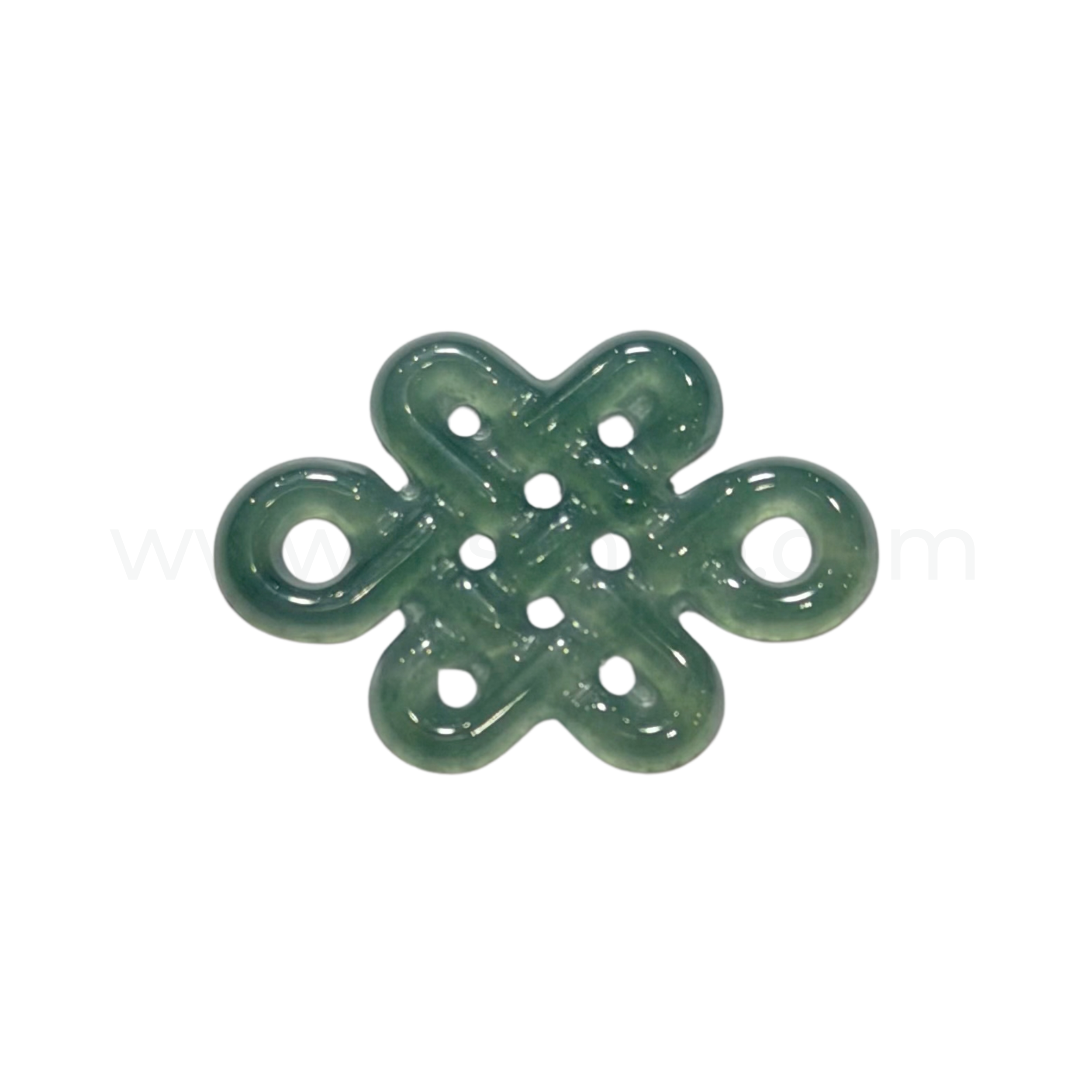 Chinese Knot Burmese Jadeitte AA 28mm x 18mm x 2mm