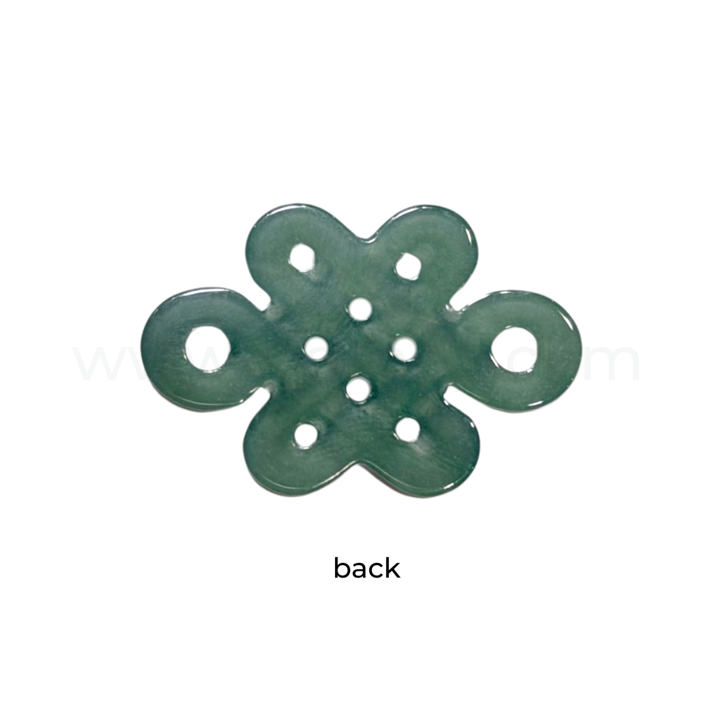 Chinese Knot Burmese Jadeitte AA 28mm x 18mm x 2mm