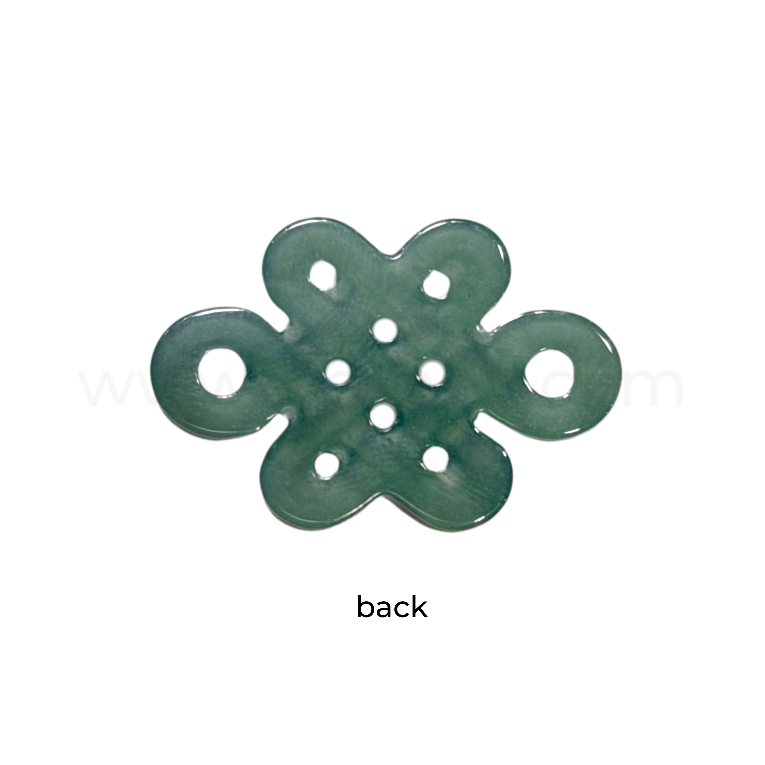 Chinese Knot Burmese Jadeitte AA 28mm x 18mm x 2mm