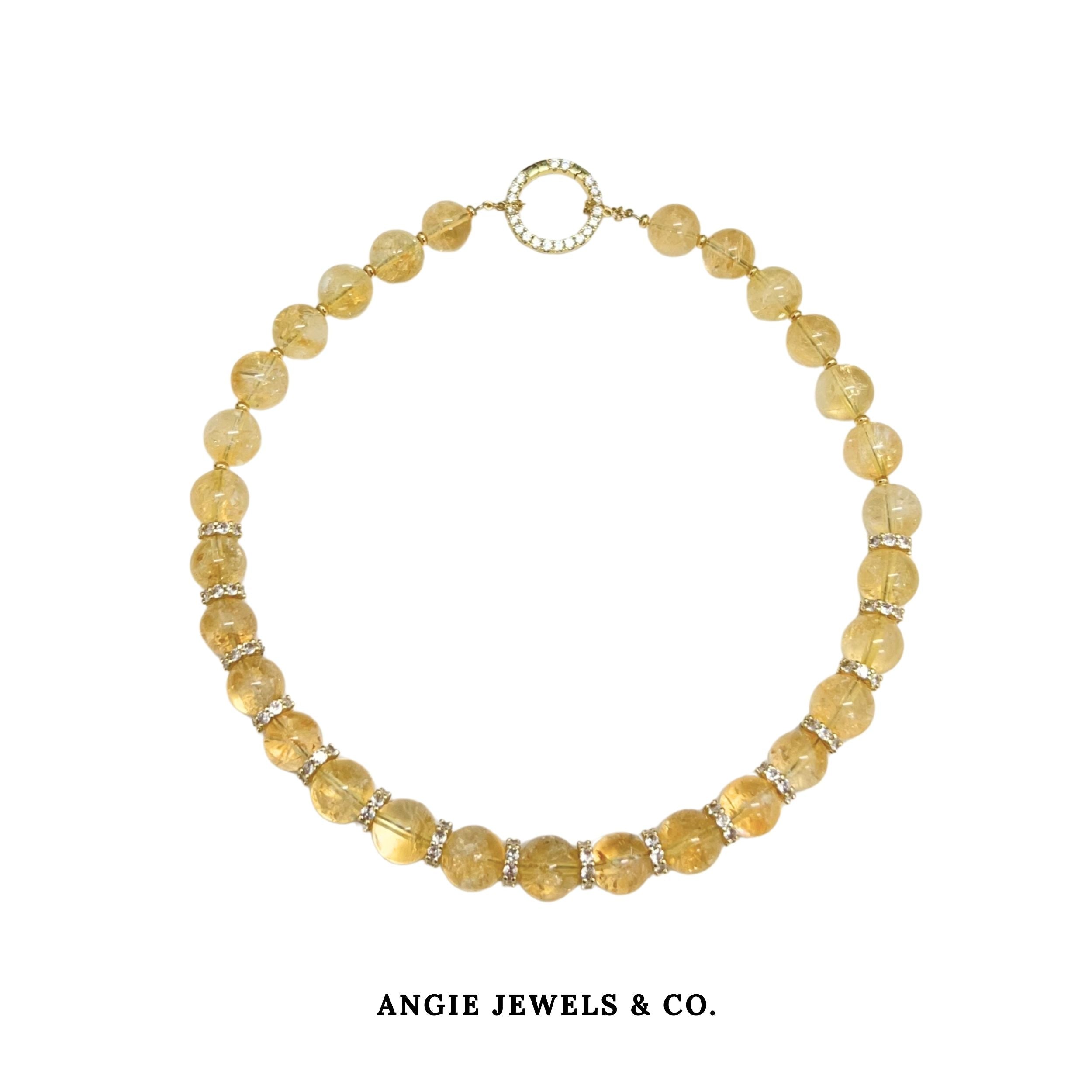 Citrine Corto Necklace with Enhancer
