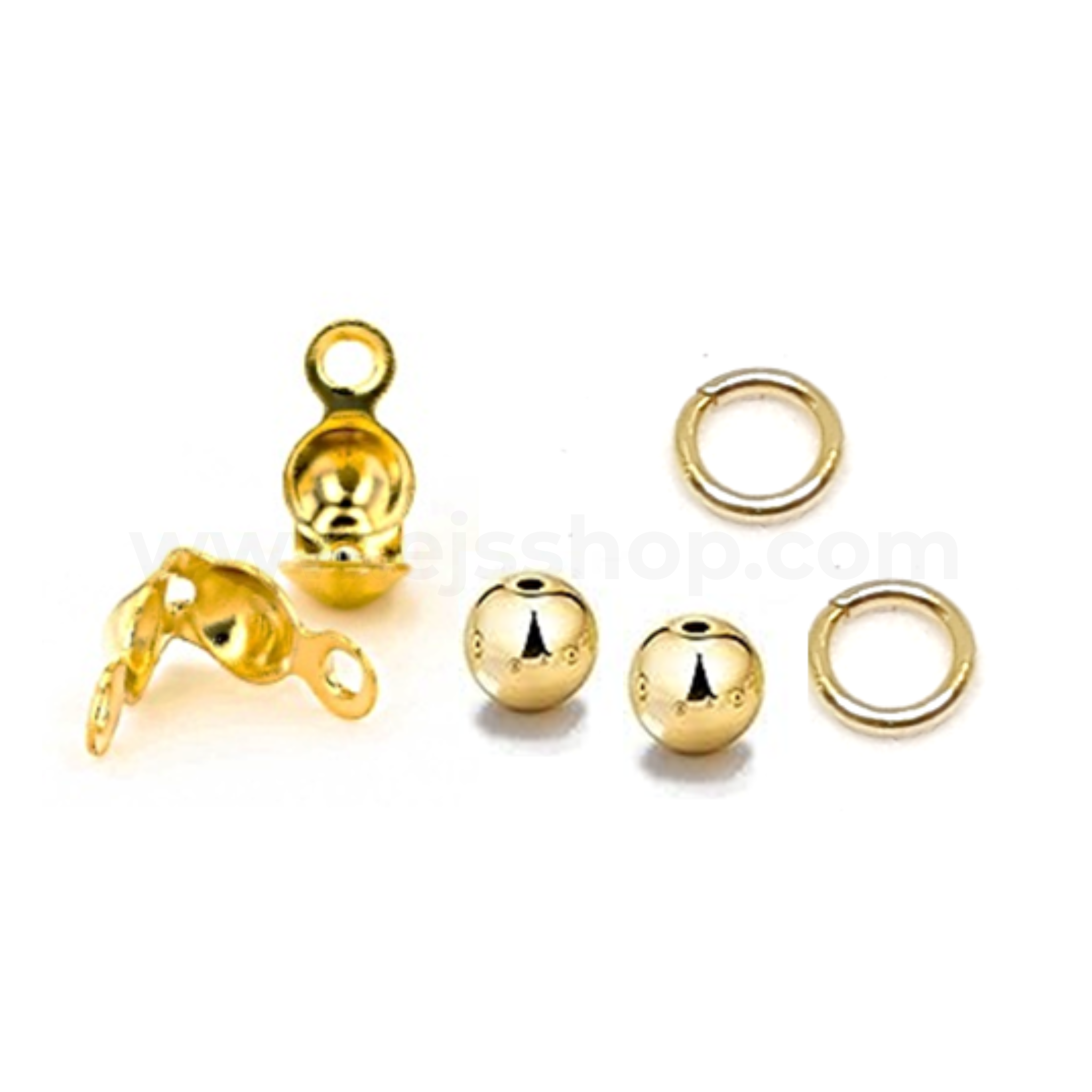 Clam Shell, Copper Ball with Jumpring Set