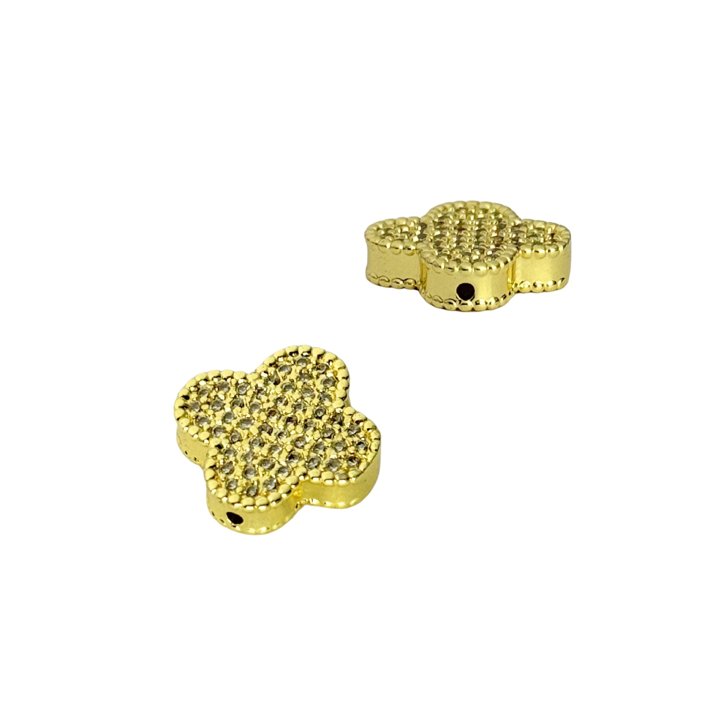 Clover Spacer with Zircon