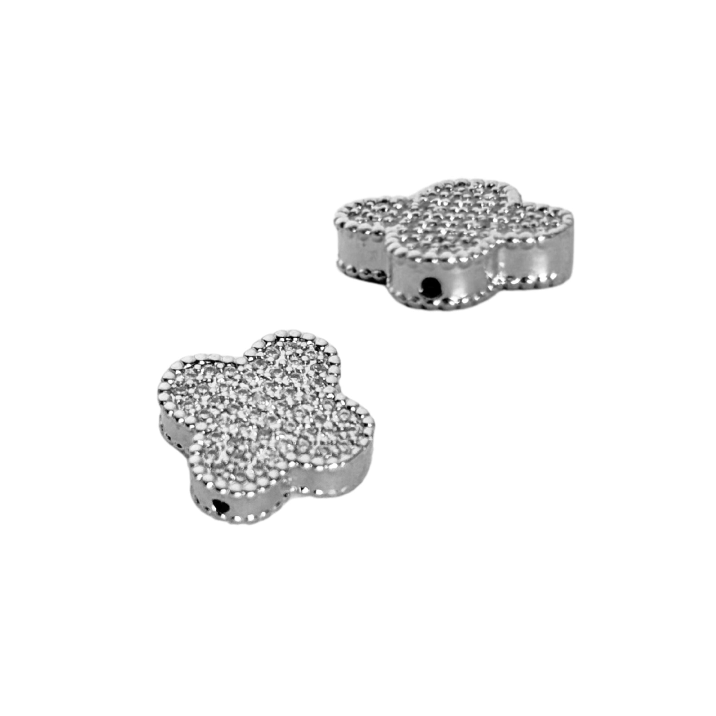 Clover Spacer with Zircon