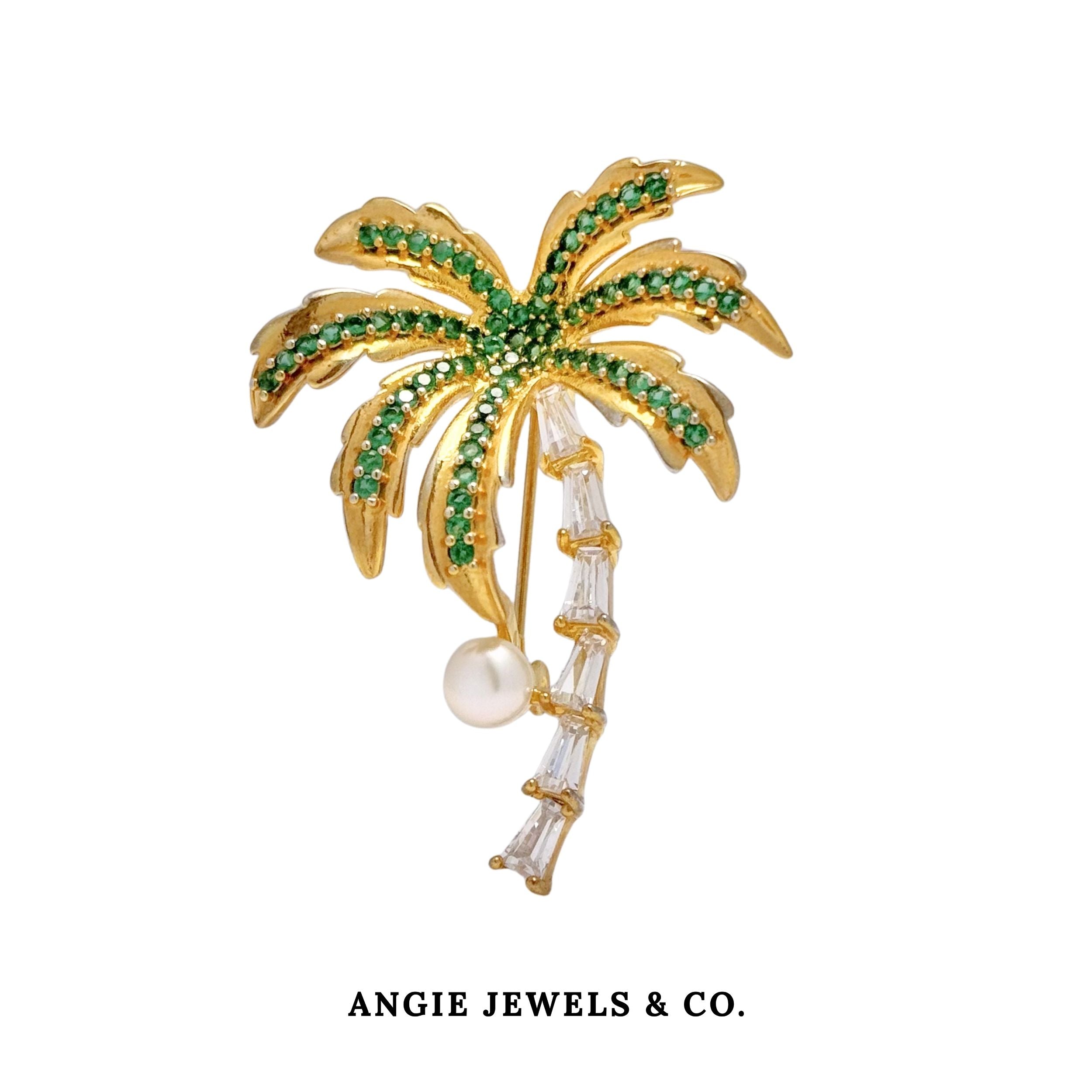 Coconut Tree Brooch