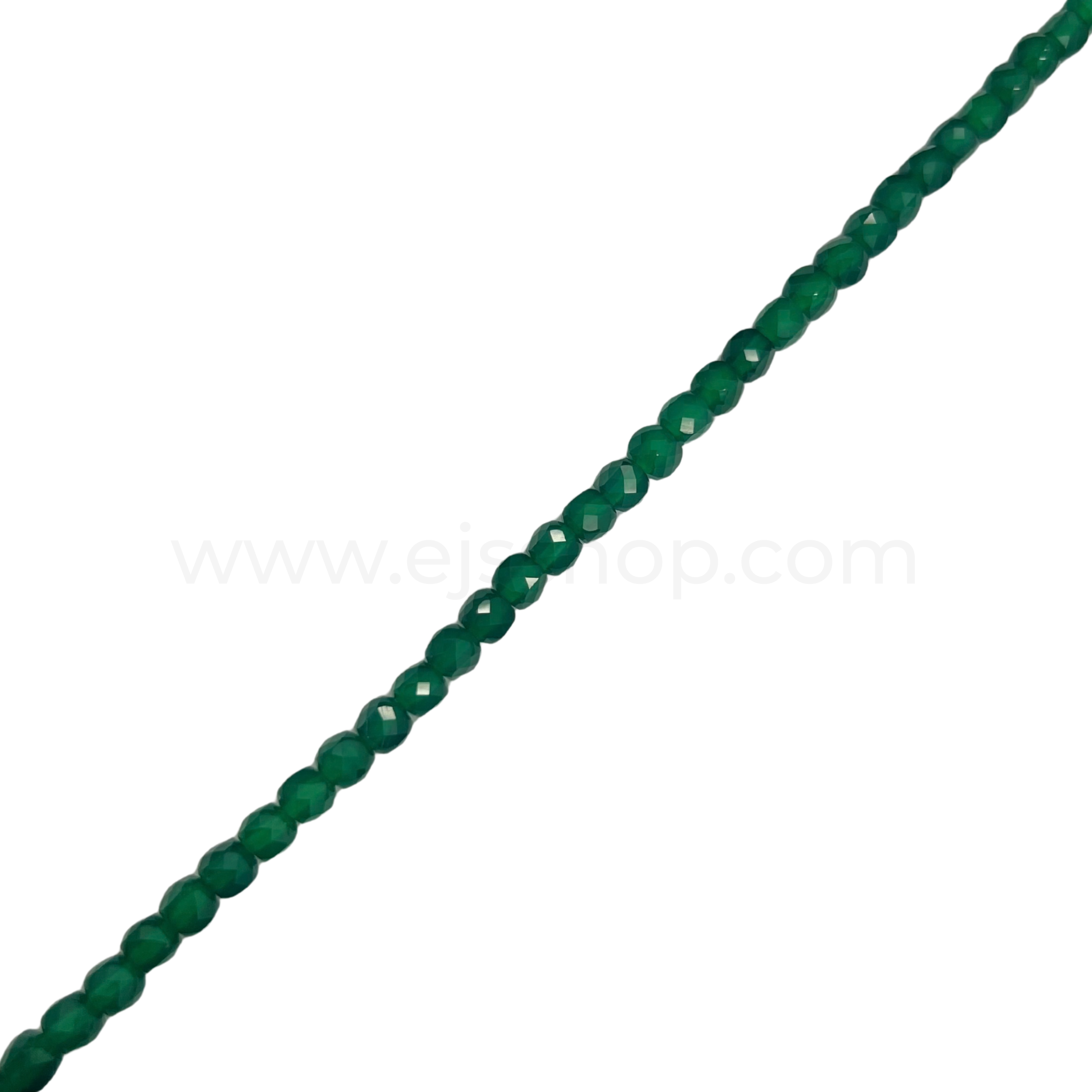 Cube Faceted Green Agate 5mmx5mm