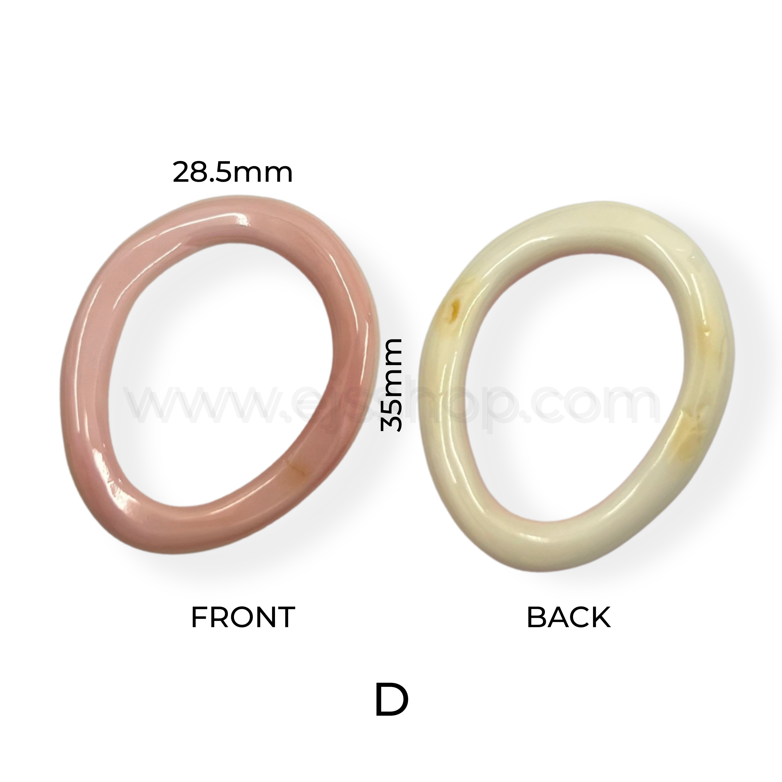 Puff Ring Swirly Oval Shape Conch Shell without hole 25mm-35mm