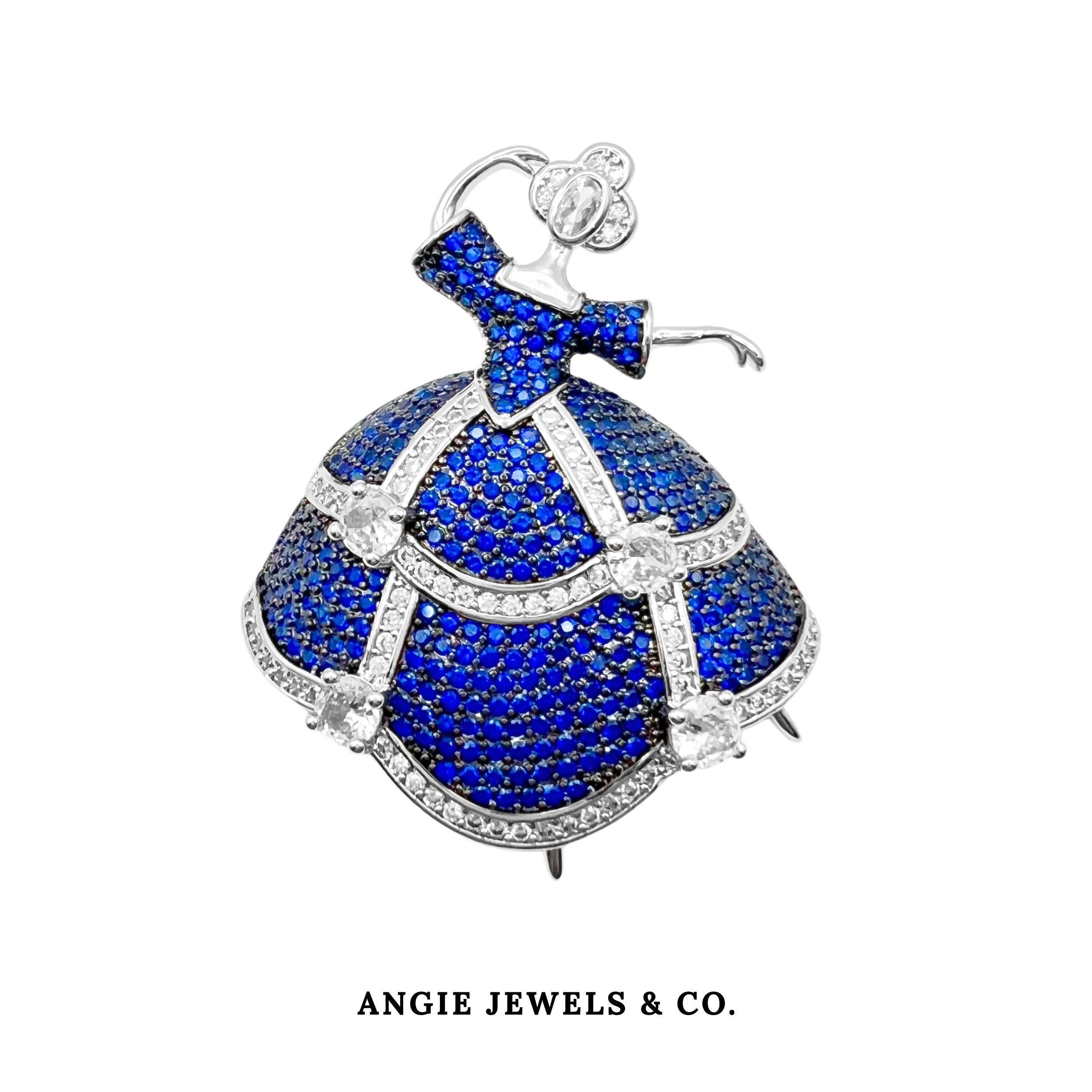 Dancing Princess in Blue Brooch