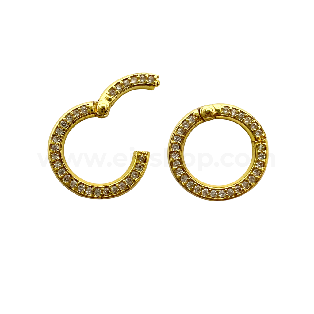 Double Side Bling Push Clip Enhancer Gold 15mm