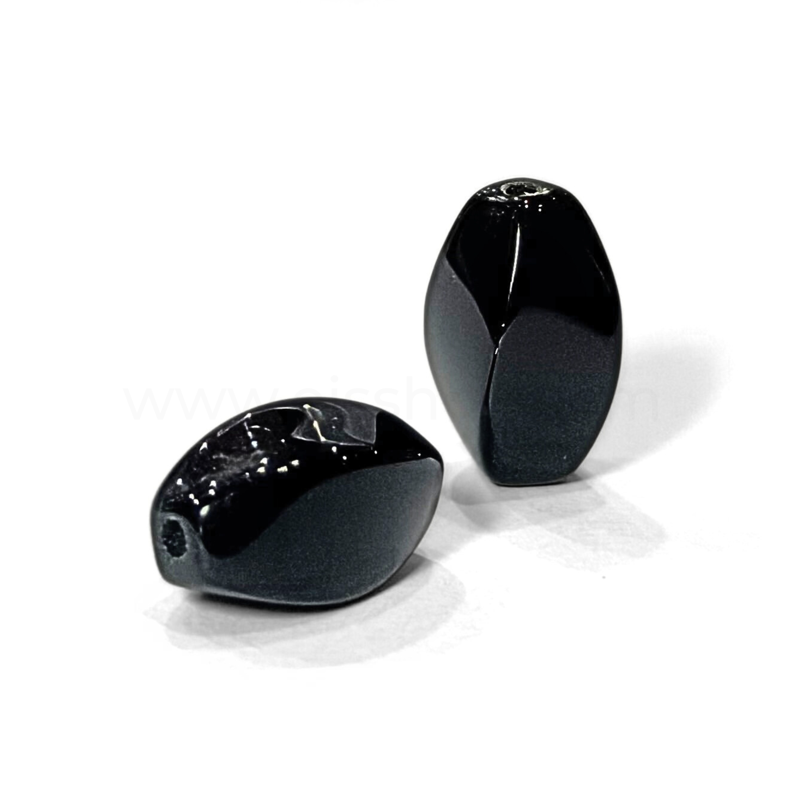 Drum Swirly Black Onyx 8mmx16mm