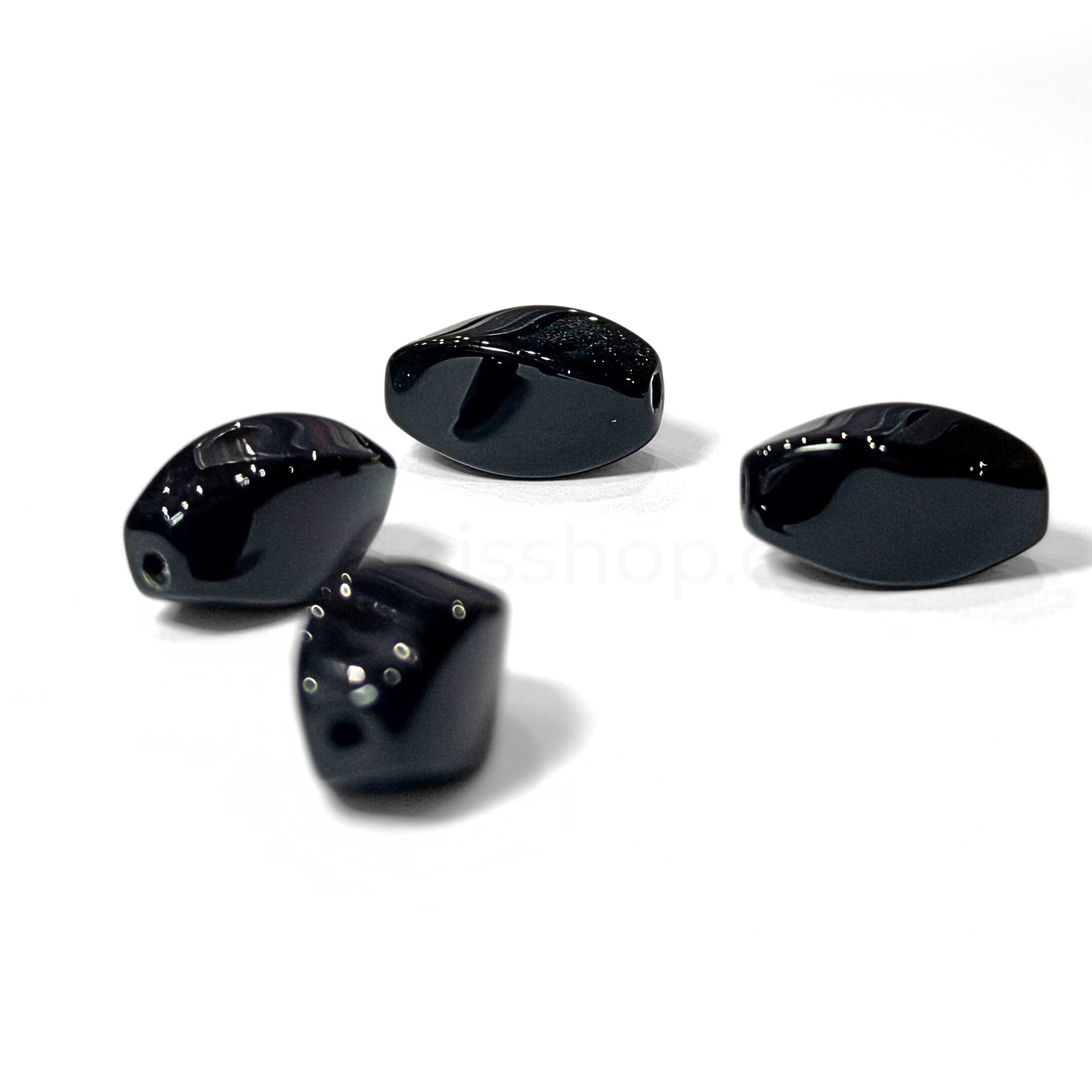 Drum Swirly Black Onyx 8mmx16mm