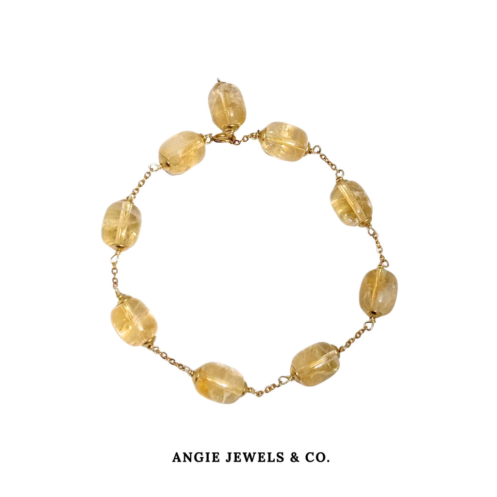 Drum Citrine Bracelet