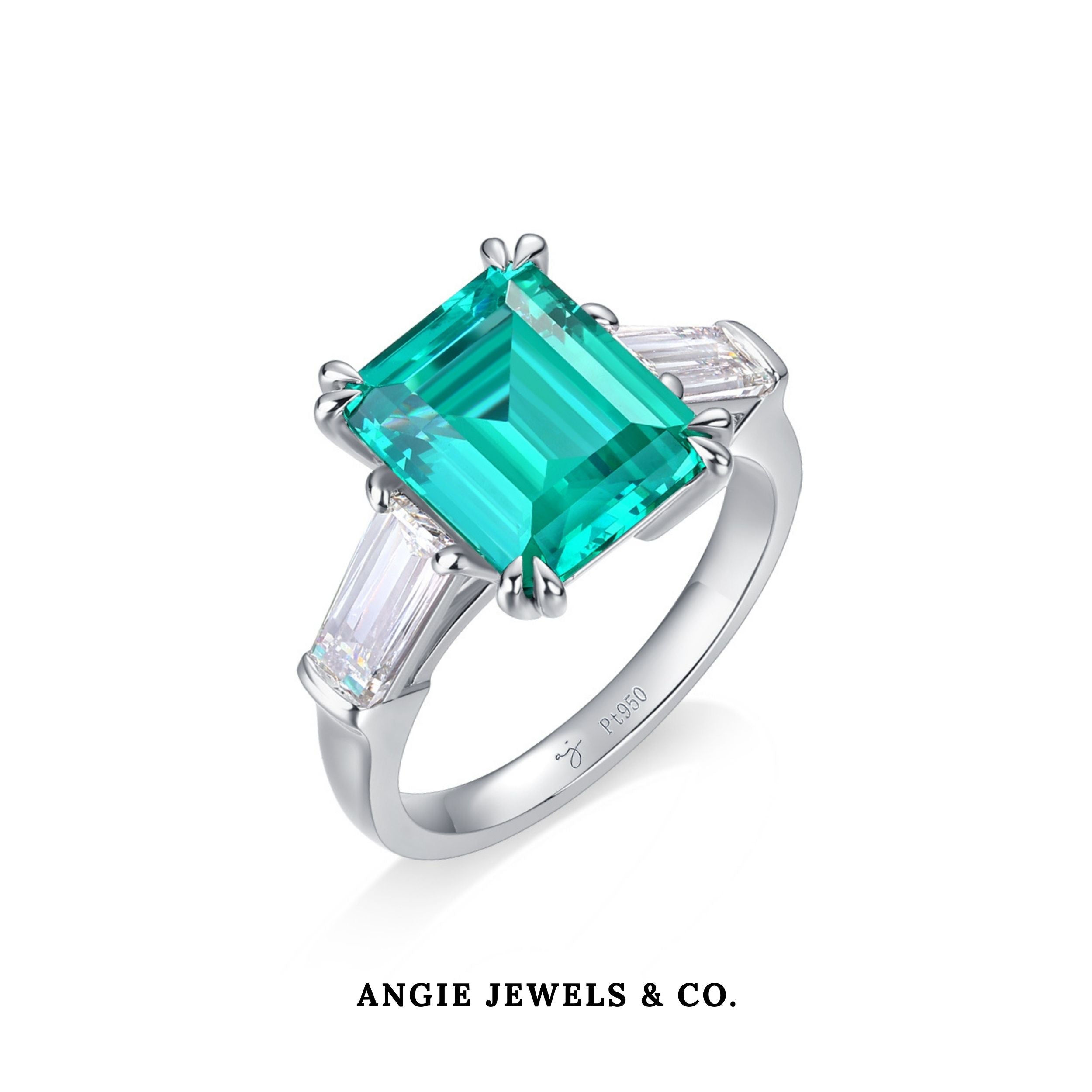 Celestine Paraiba Diamond Ring