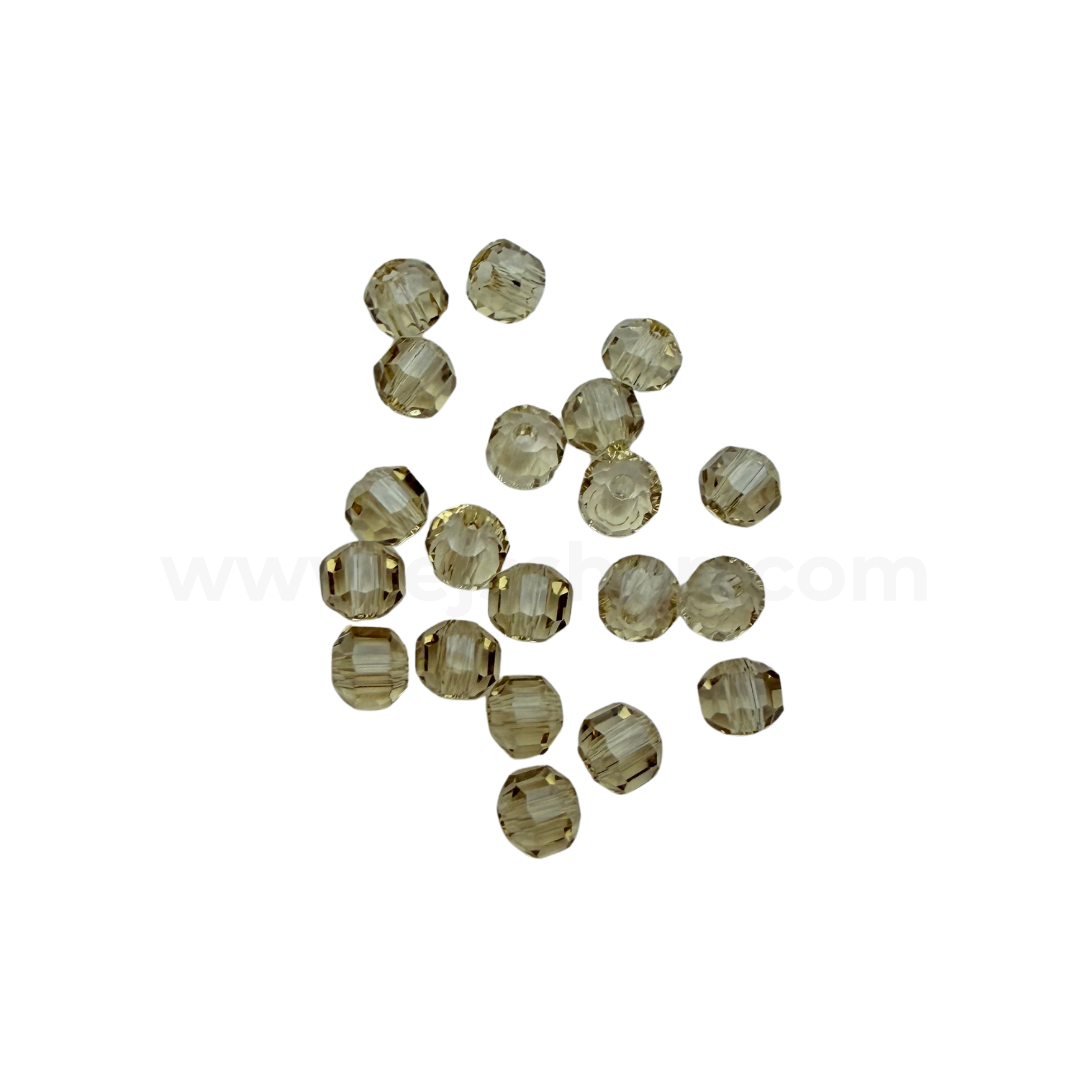 Faceted Cycliner Russian Crystal Tea Colour AB Shine
