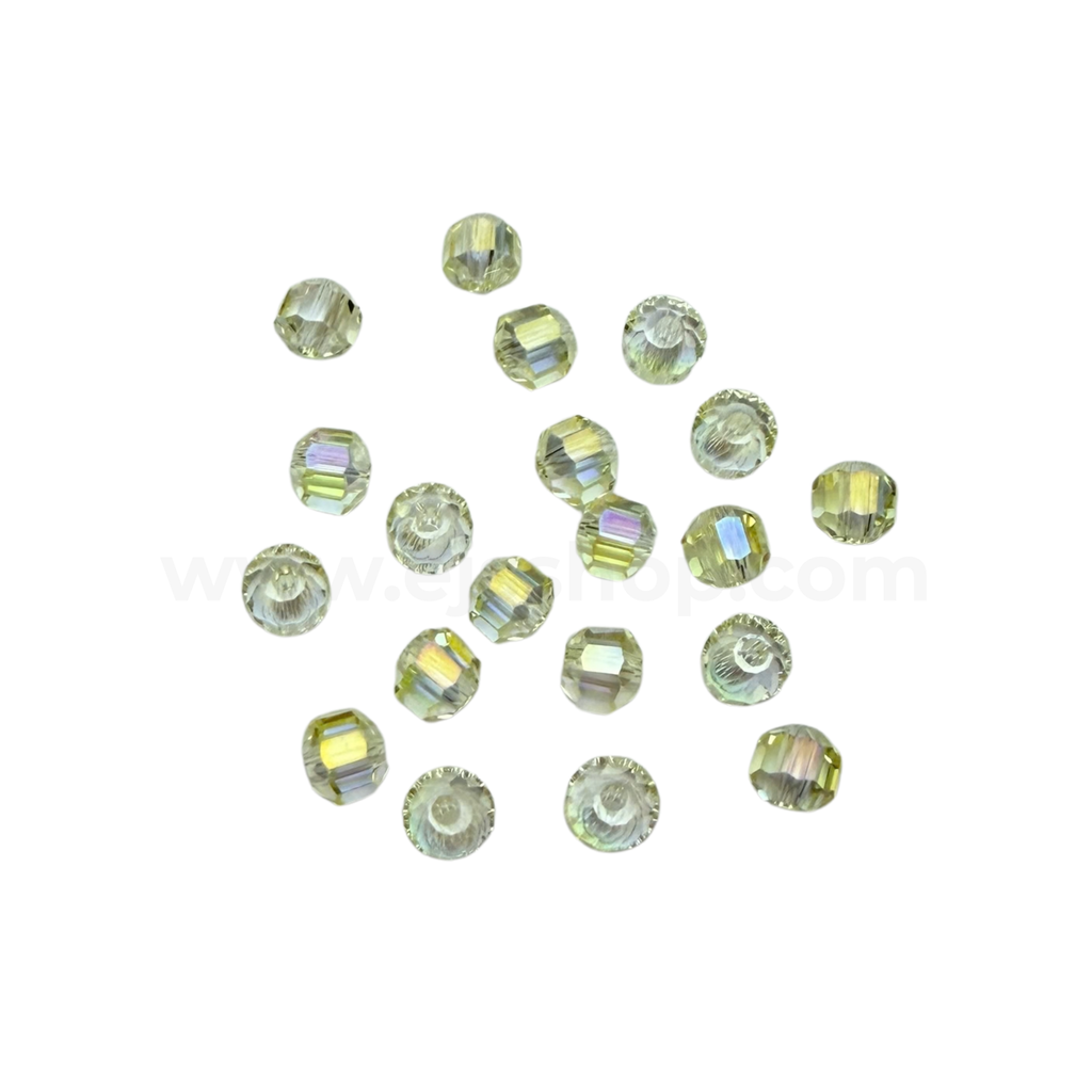 Faceted Cycliner Russian Crystal Yellow AB Shine