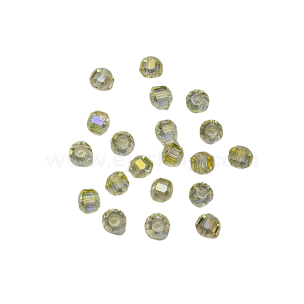 Faceted Cycliner Russian Crystal Yellow AB Shine