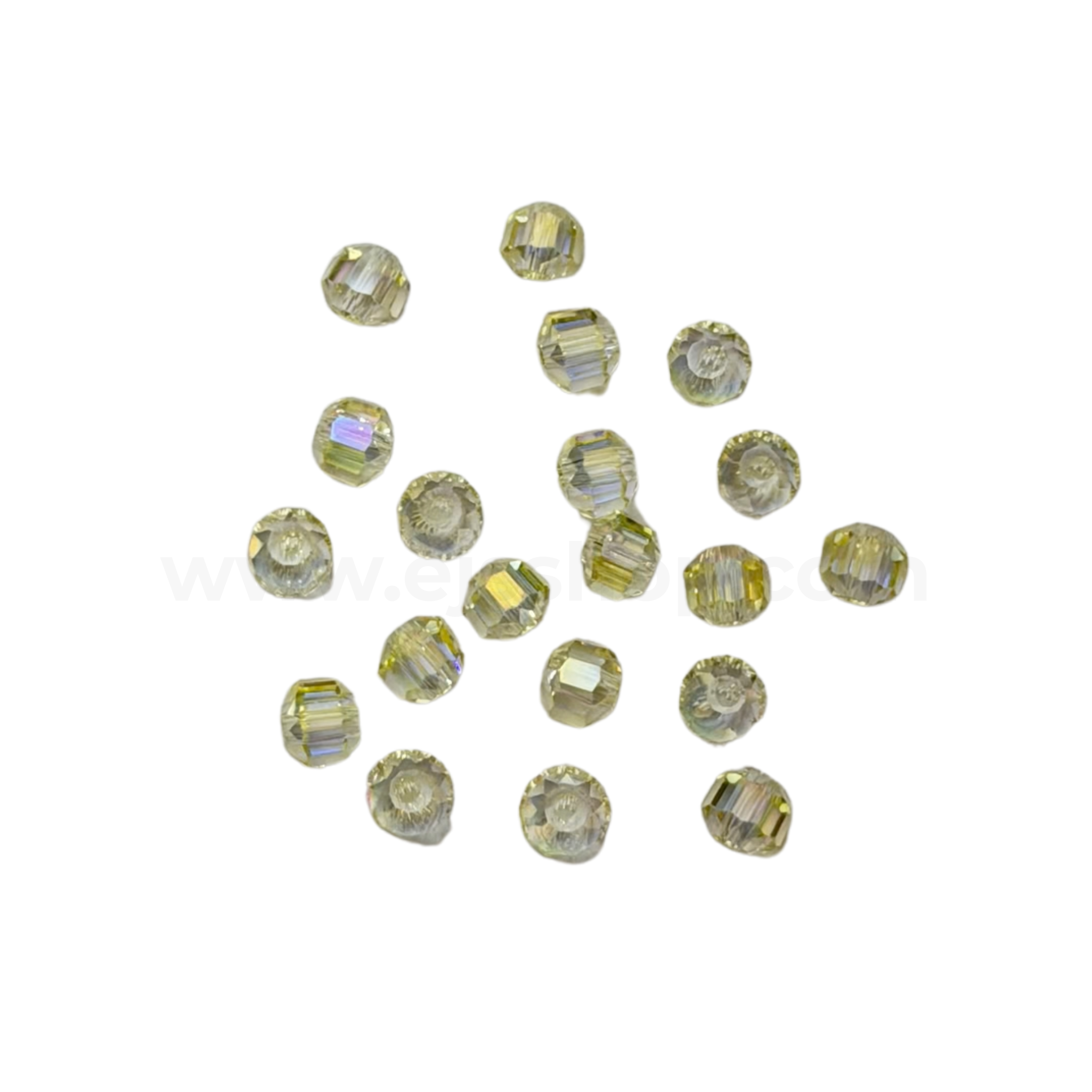 Faceted Cycliner Russian Crystal Yellow AB Shine