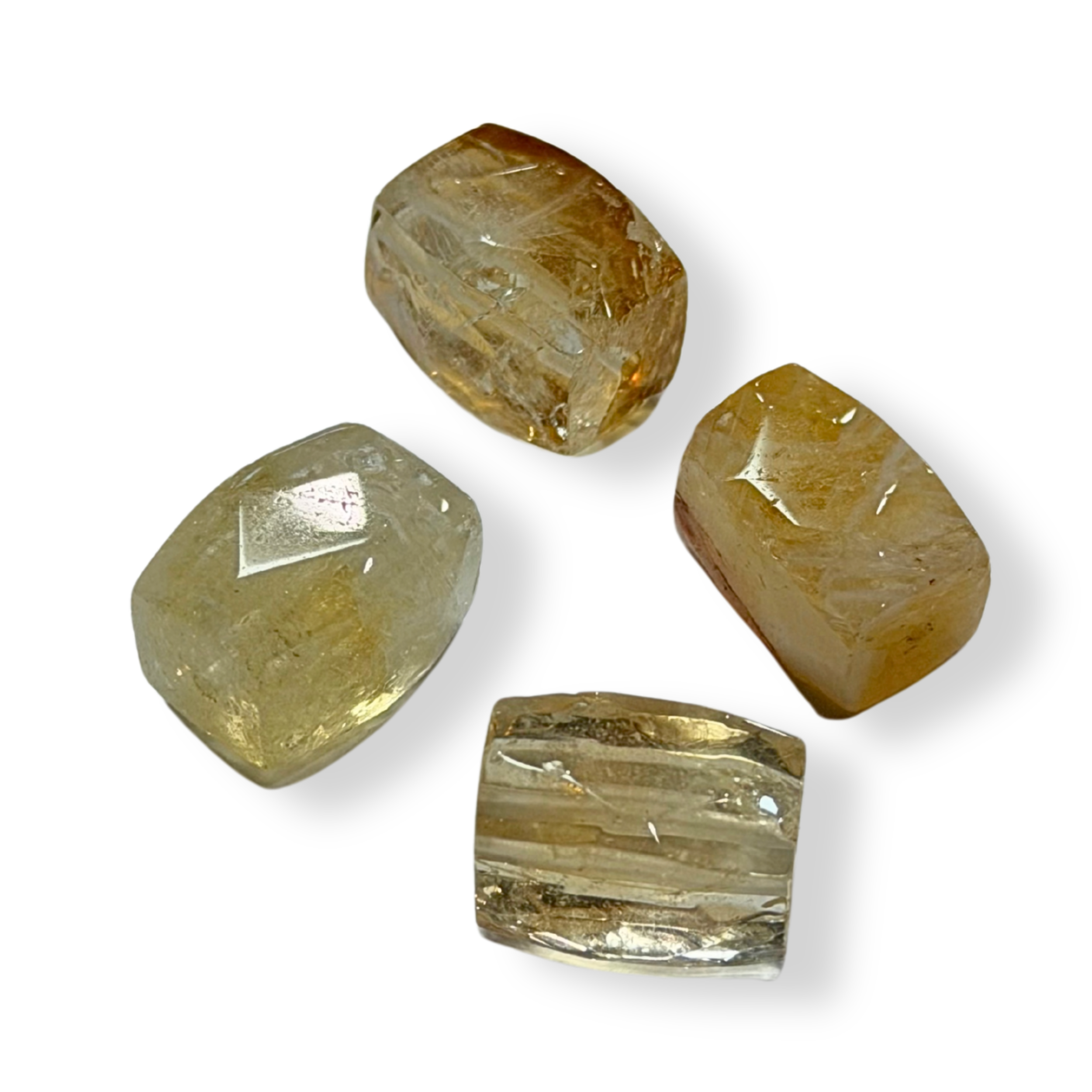 Faceted Drum Citrine 12x16mm