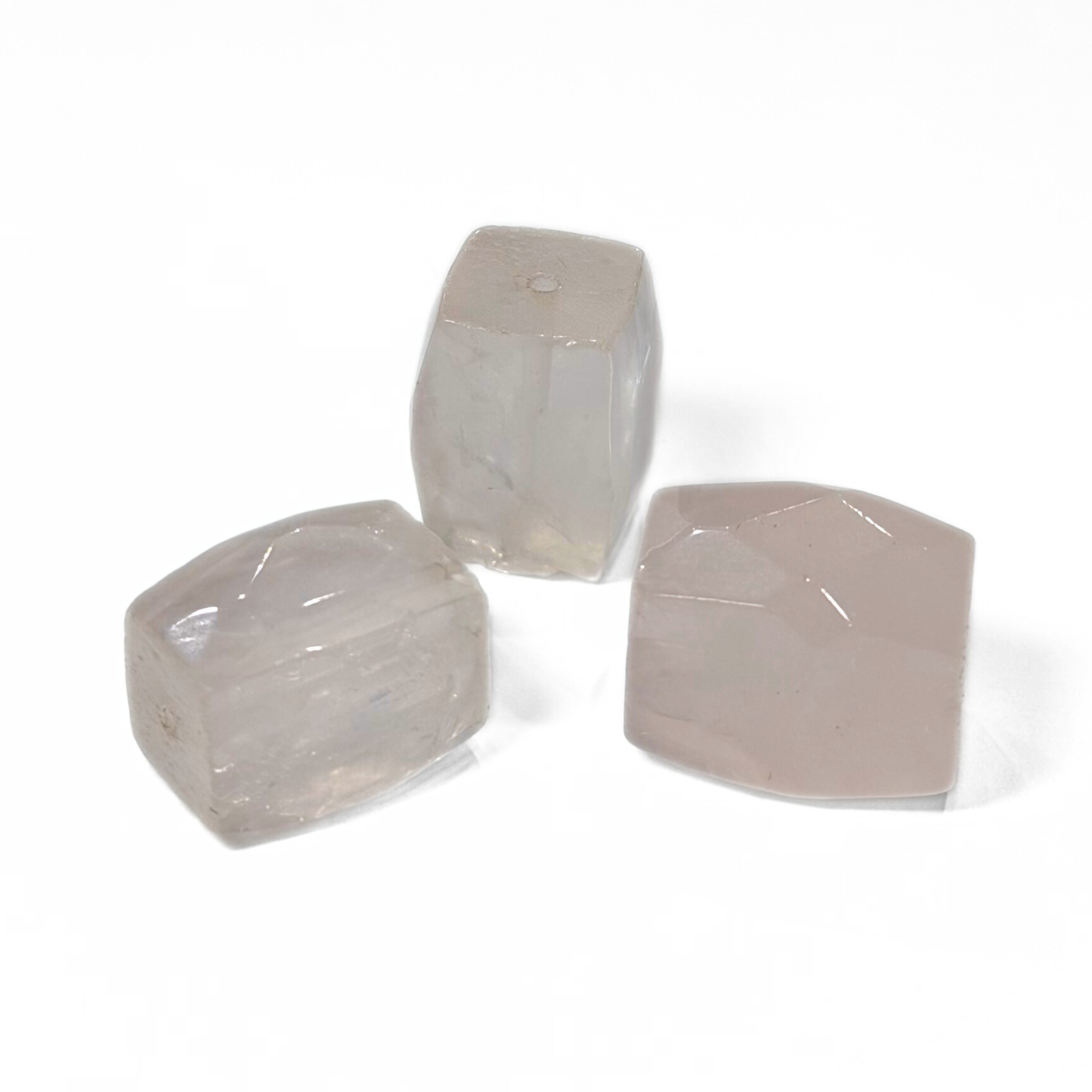 Faceted Drum Rose Quartz 12x16mm