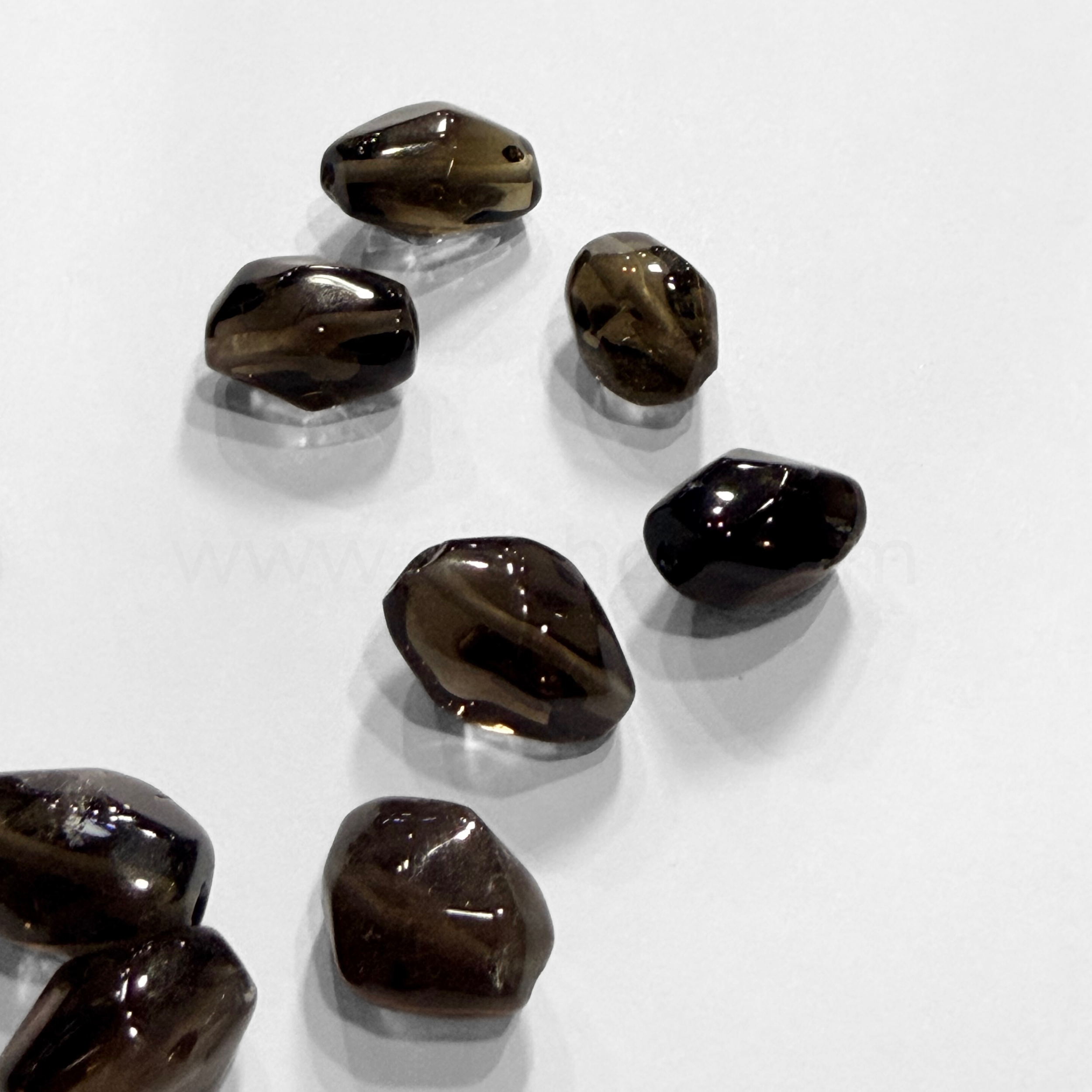 Faceted Drum Smoky Quartz 10mmx13mm