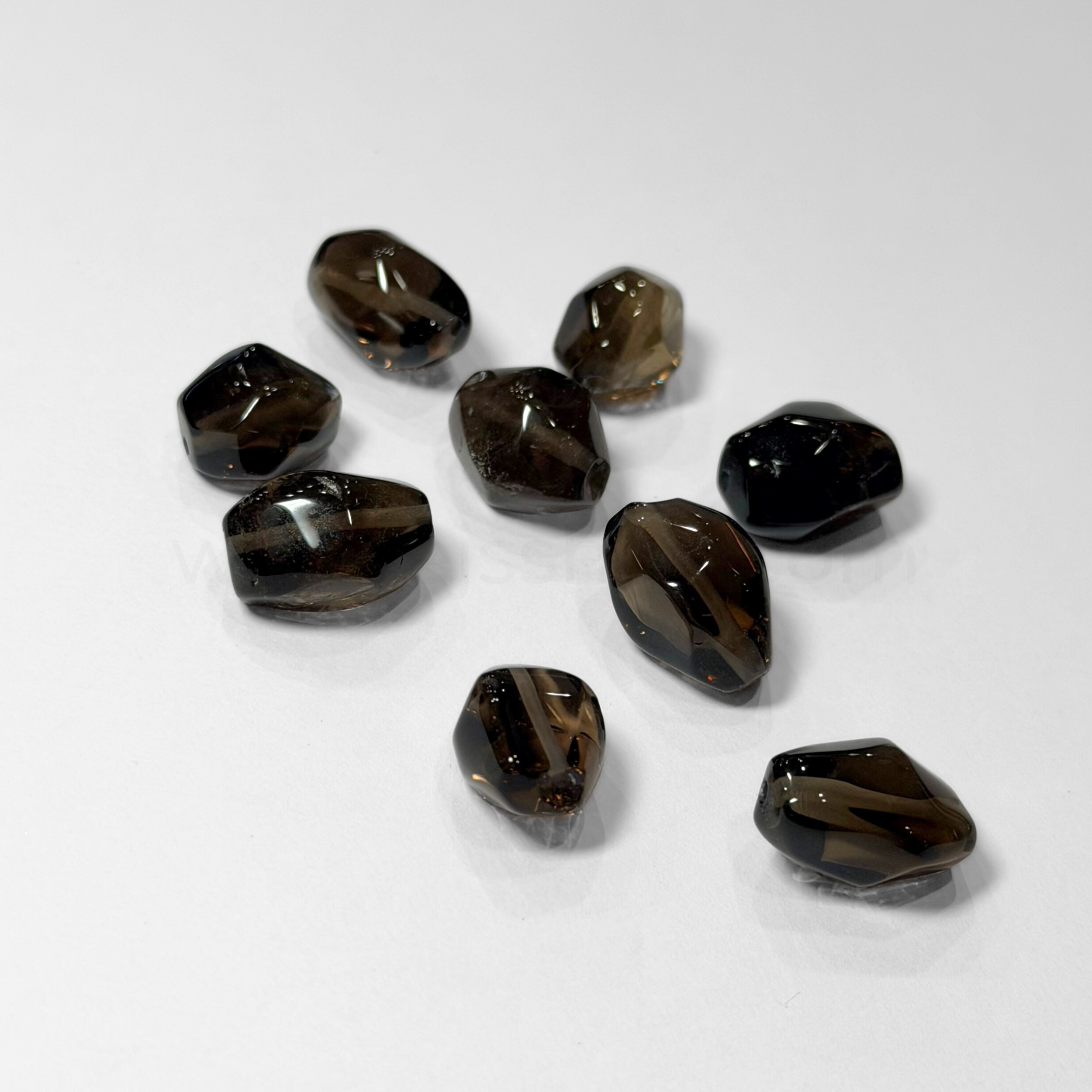 Faceted Drum Smoky Quartz 10mmx13mm