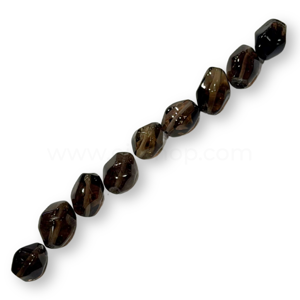 Faceted Drum Smoky Quartz 10mmx13mm