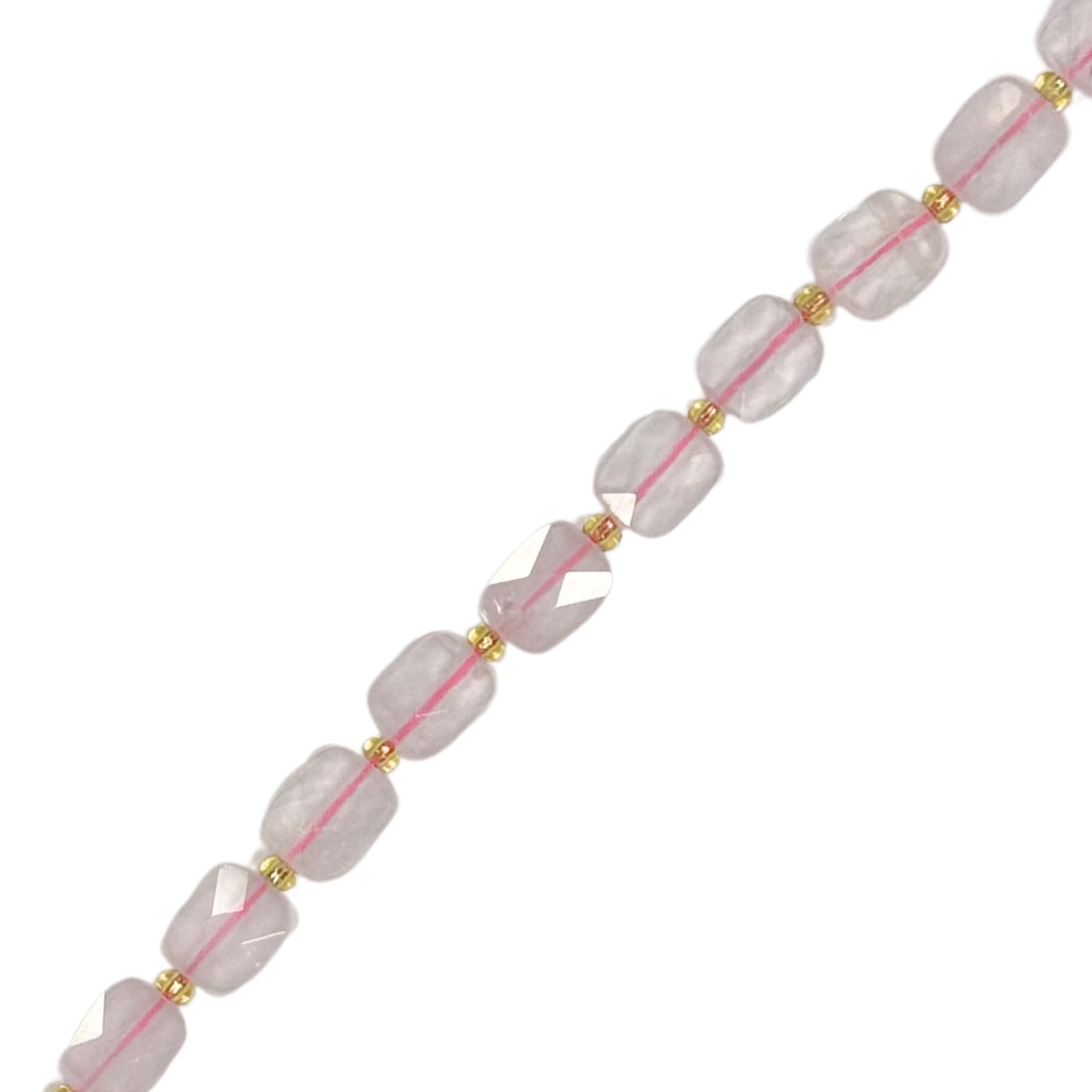 FancyFlat Faceted Rose Quartz 4×5mm