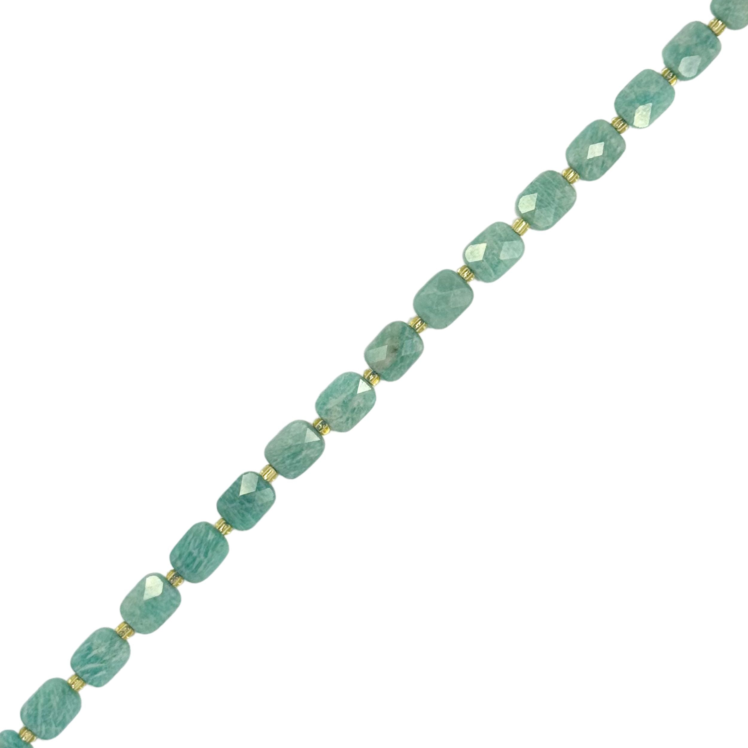 Fancy Flat Faceted Amazonite 4×5mm
