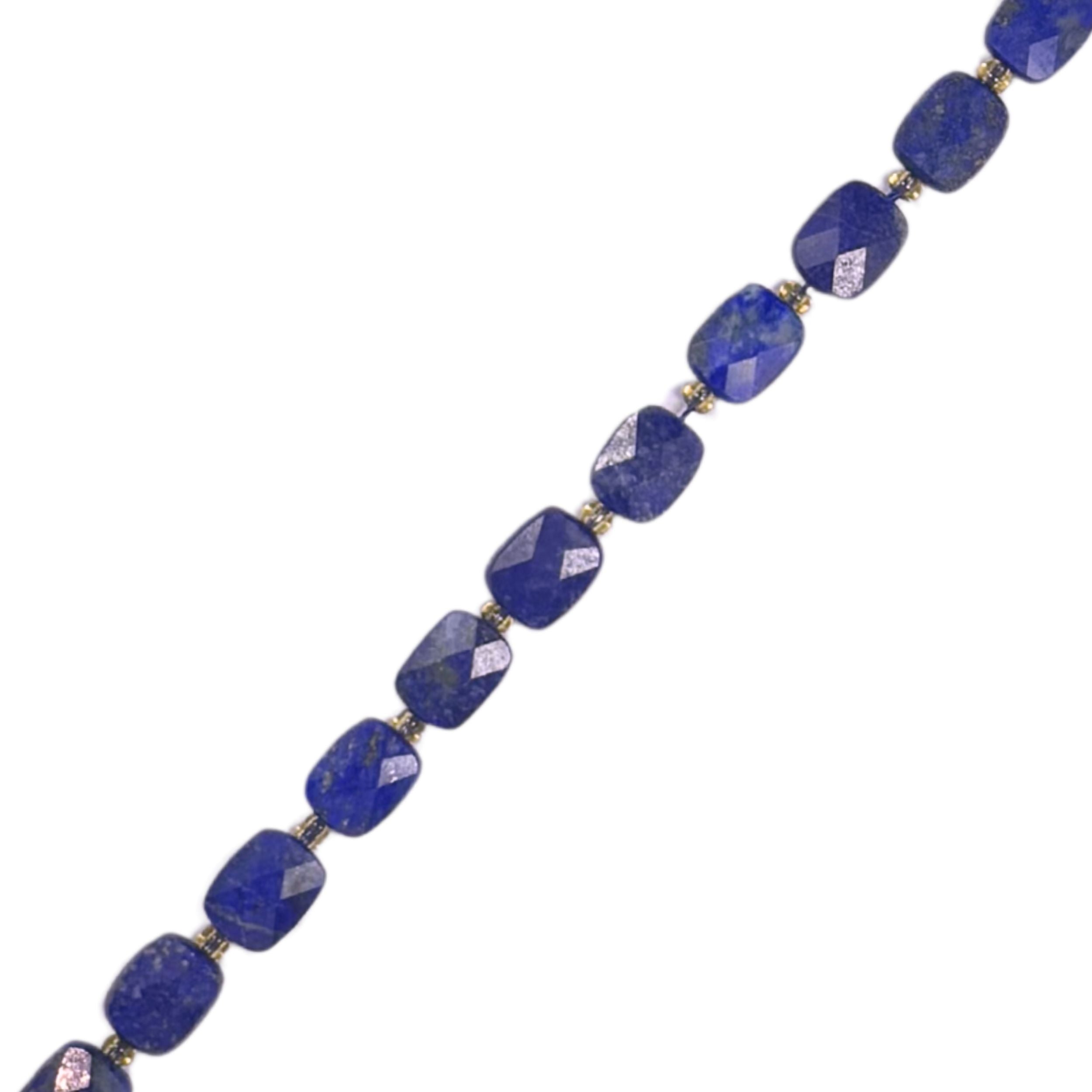 Fancy Flat Faceted Lapis 4×5mm