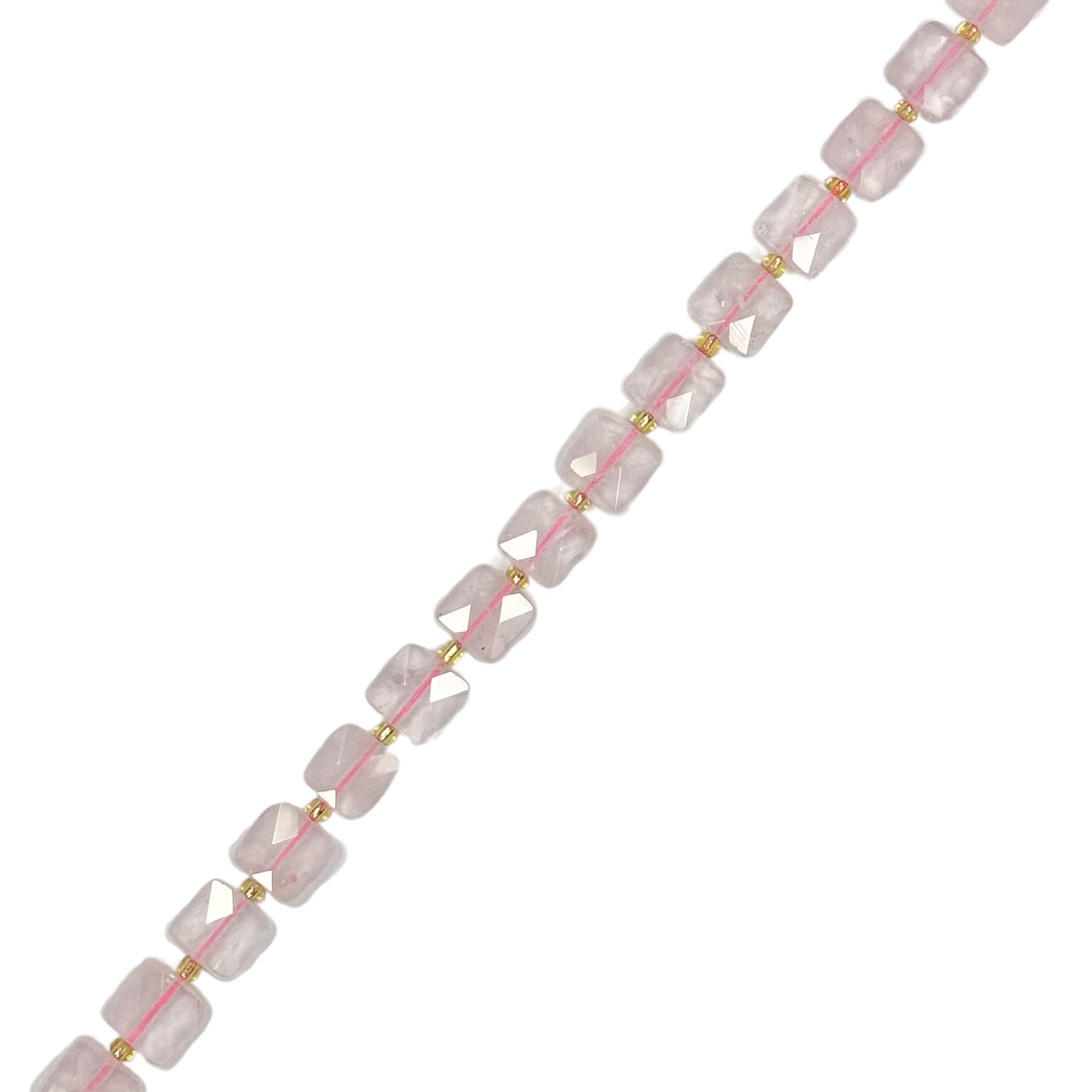 Fancy Flat Faceted Rose Quartz 5×5mm