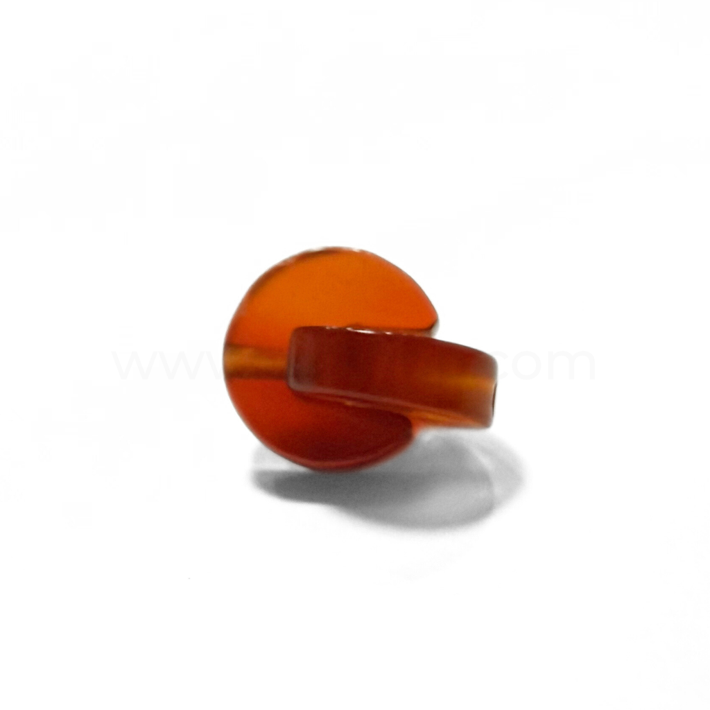 Flat Double Round Red Agate 8mm