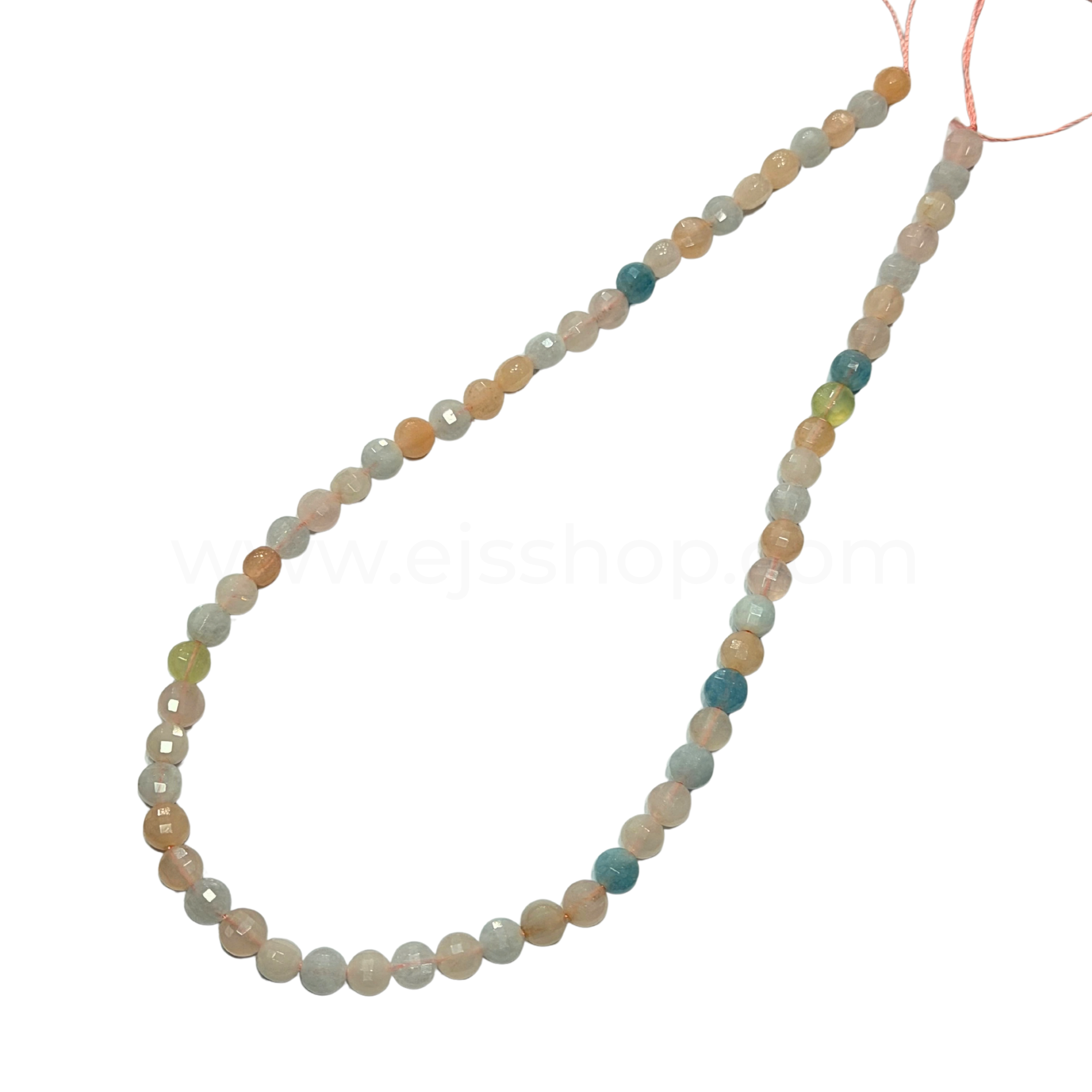 Flat Faceted Button Morganite 6.5mm