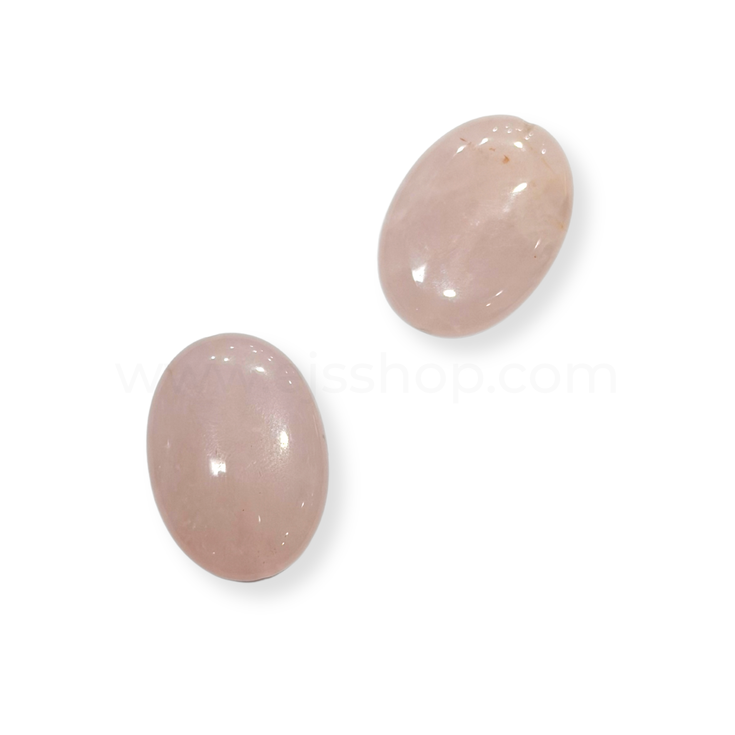 Flat Oval Rose Quartz 18mmx25mm