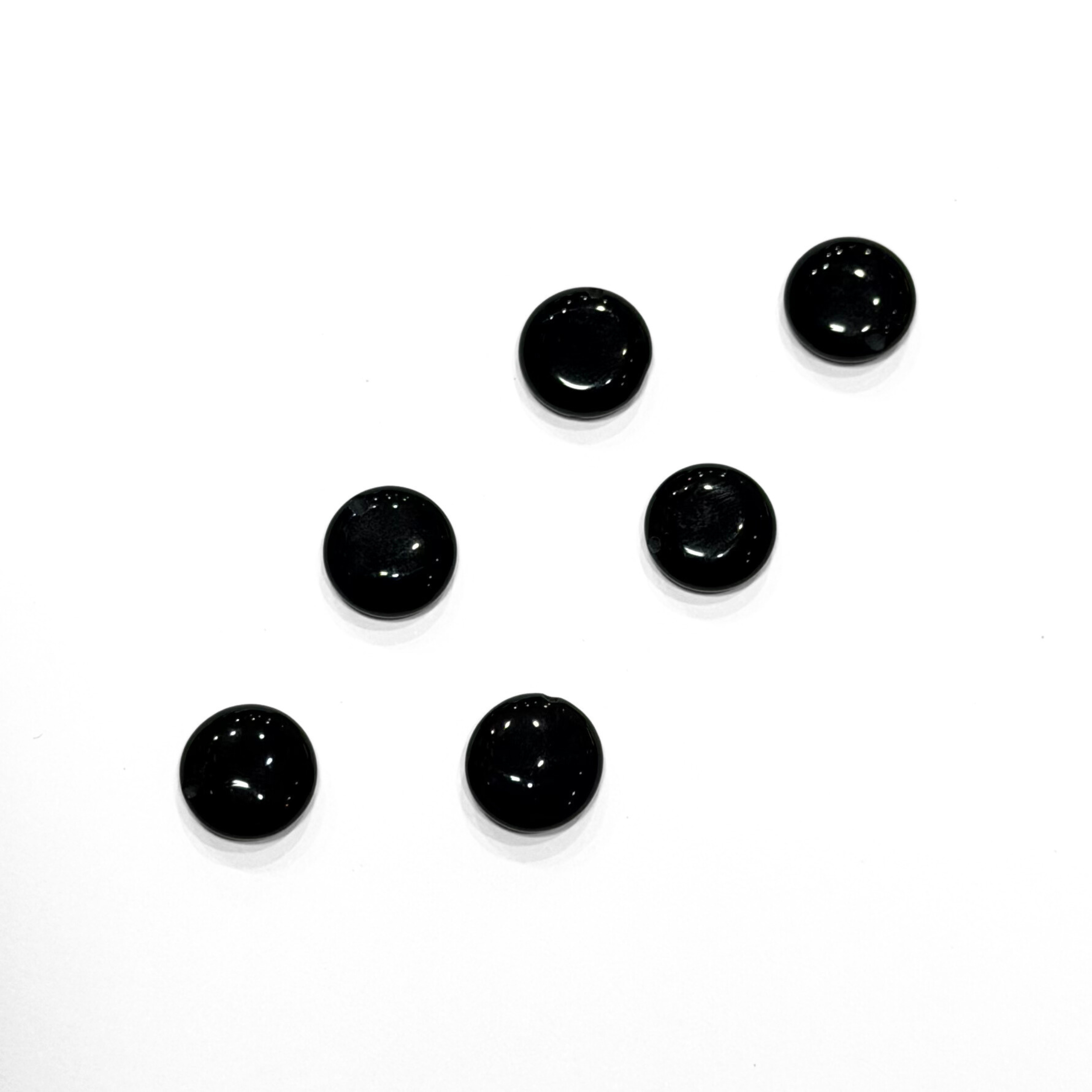 Flat Round-Black Onyx-10mm