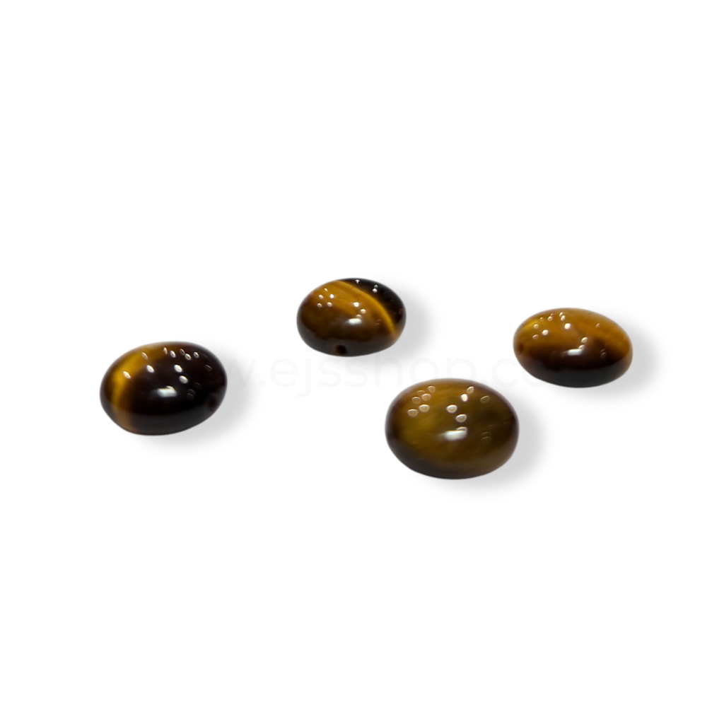 Flat Round-Tiger Eyes-14mm