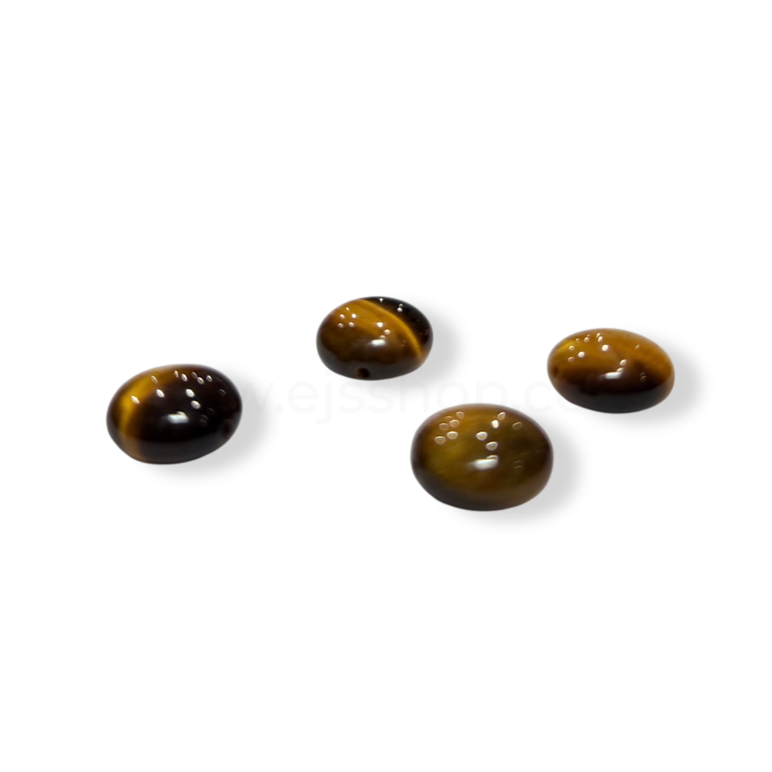 Flat Round-Tiger Eyes-14mm