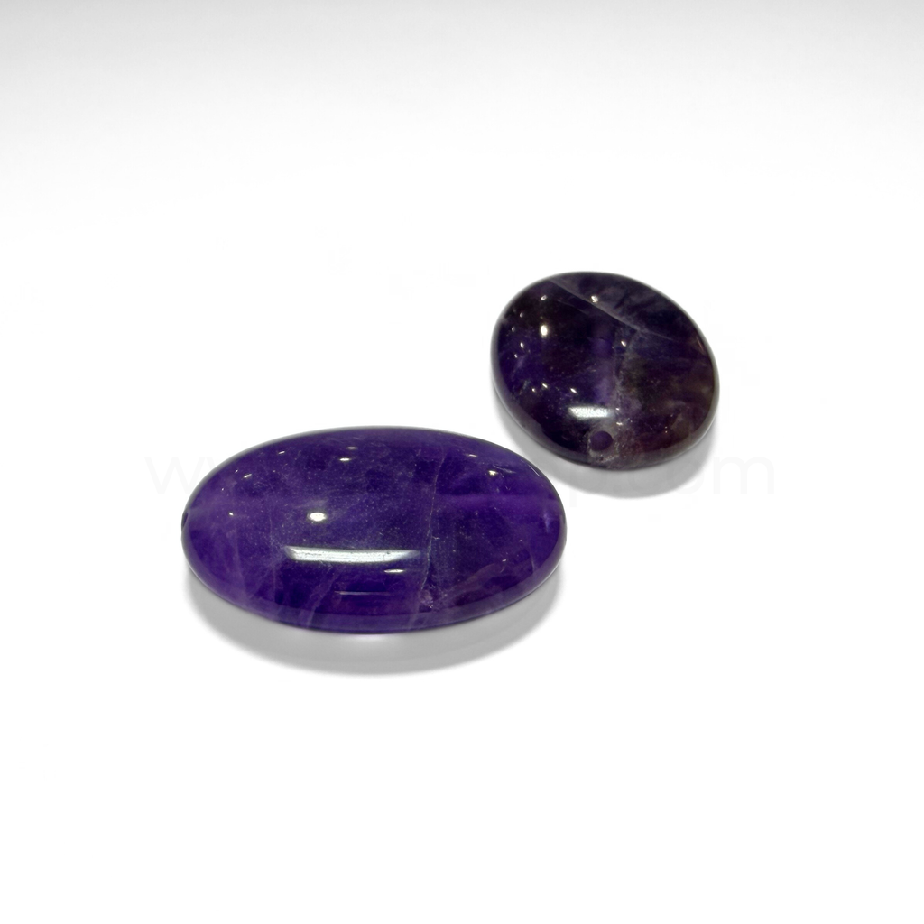 Flat Oval Amethyst 18mmx25mm