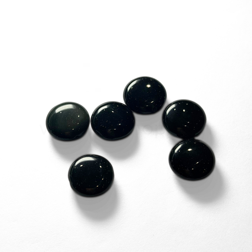 Flat Round-Rainbow Obsidian-14mm