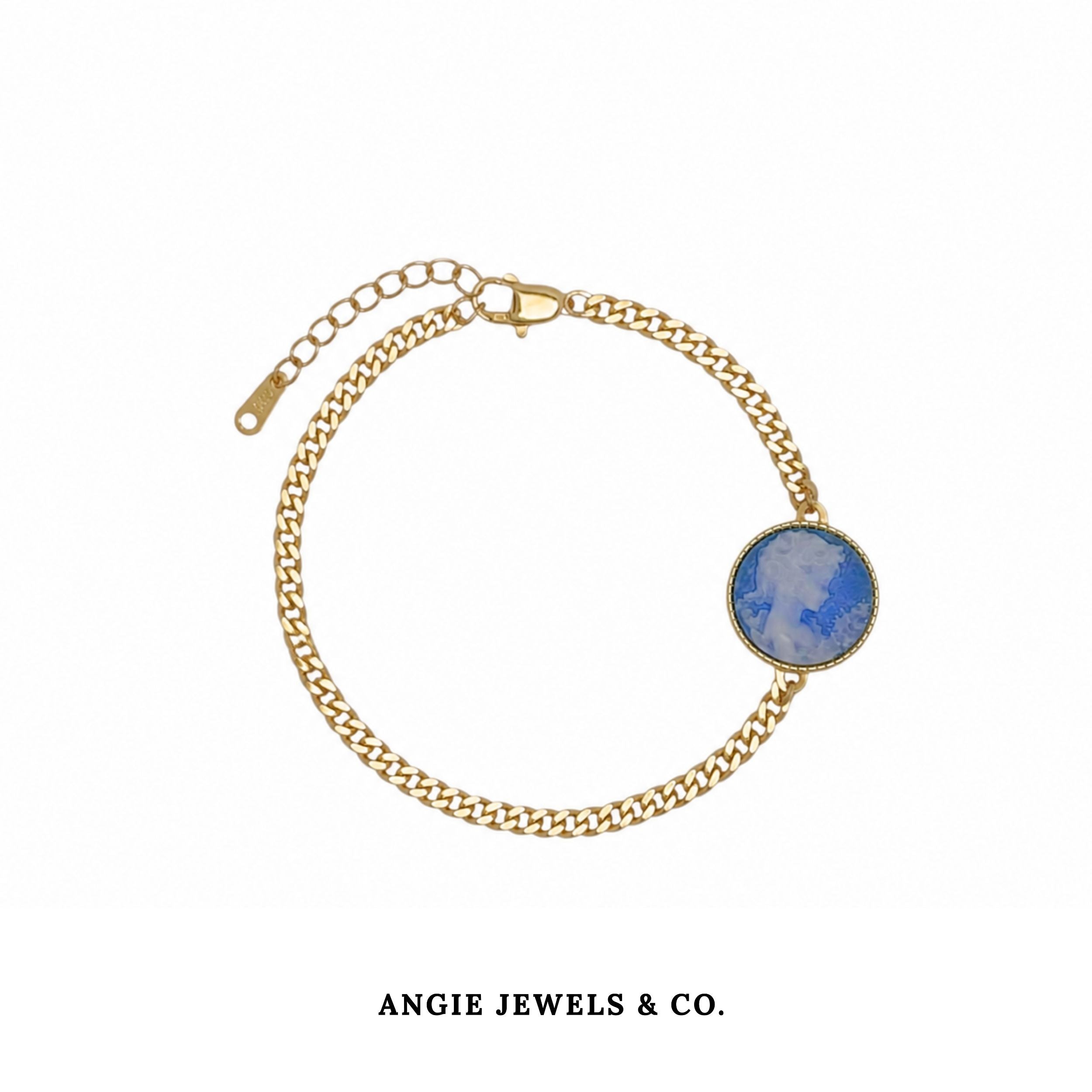 Freedom Cameo Figaro Bracelet in S925