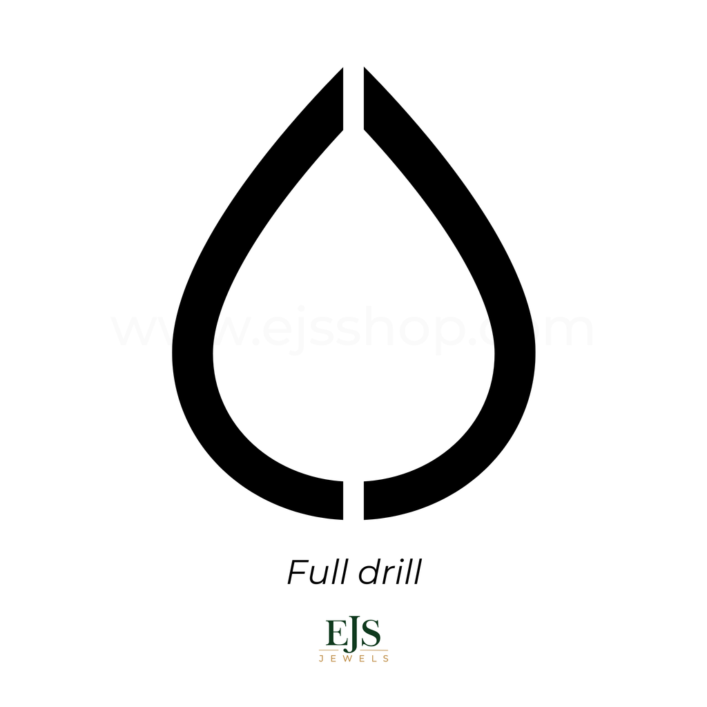 Puff Ring Pear Shape Black Shell 18x25mm