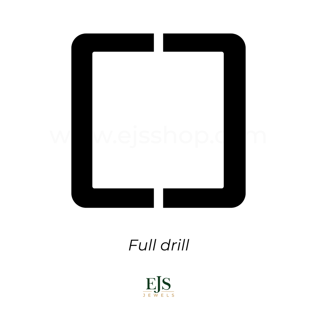 Puff Ring Square Shape Black Shell 18x18mm