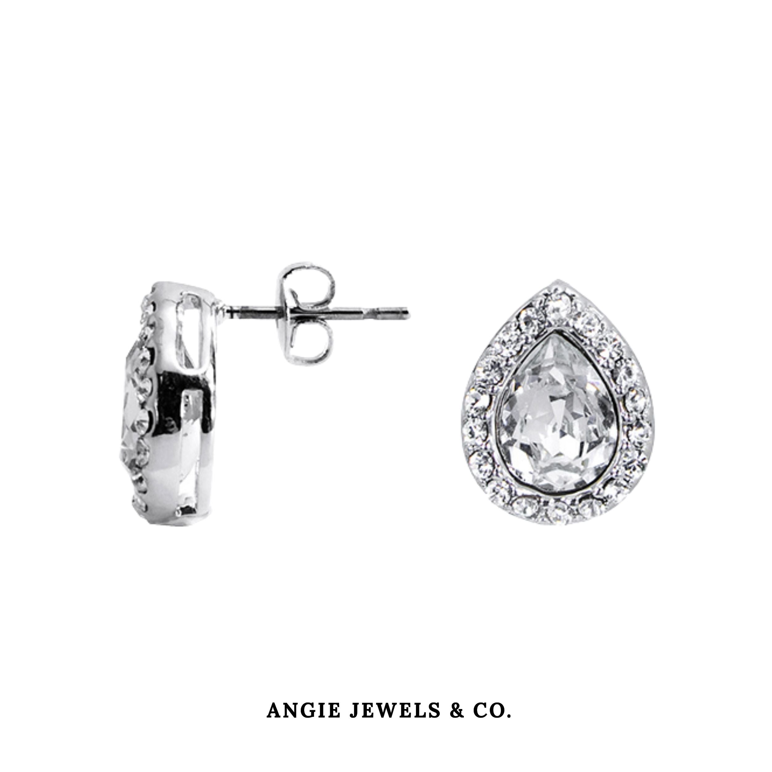 Glam Angelic Stud Earrings m/w Swarovski Element