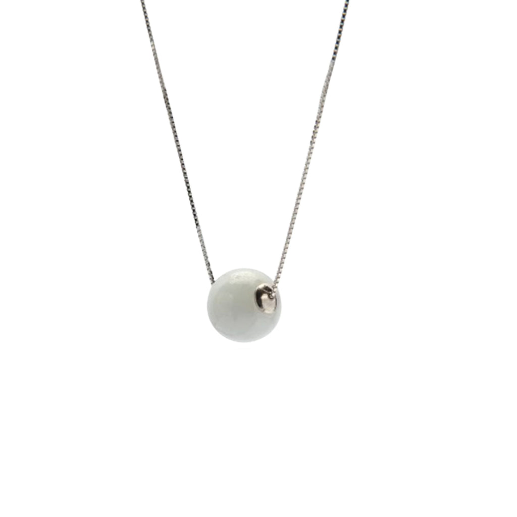 Glam Burmese Jade Pendant Necklace with Sterling Silver